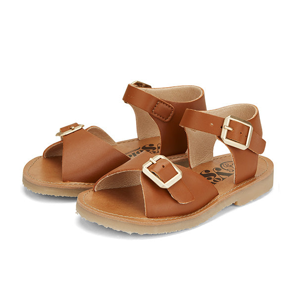 Sonny Vegan Kids Sandal Chestnut Brown Synthetic Leather