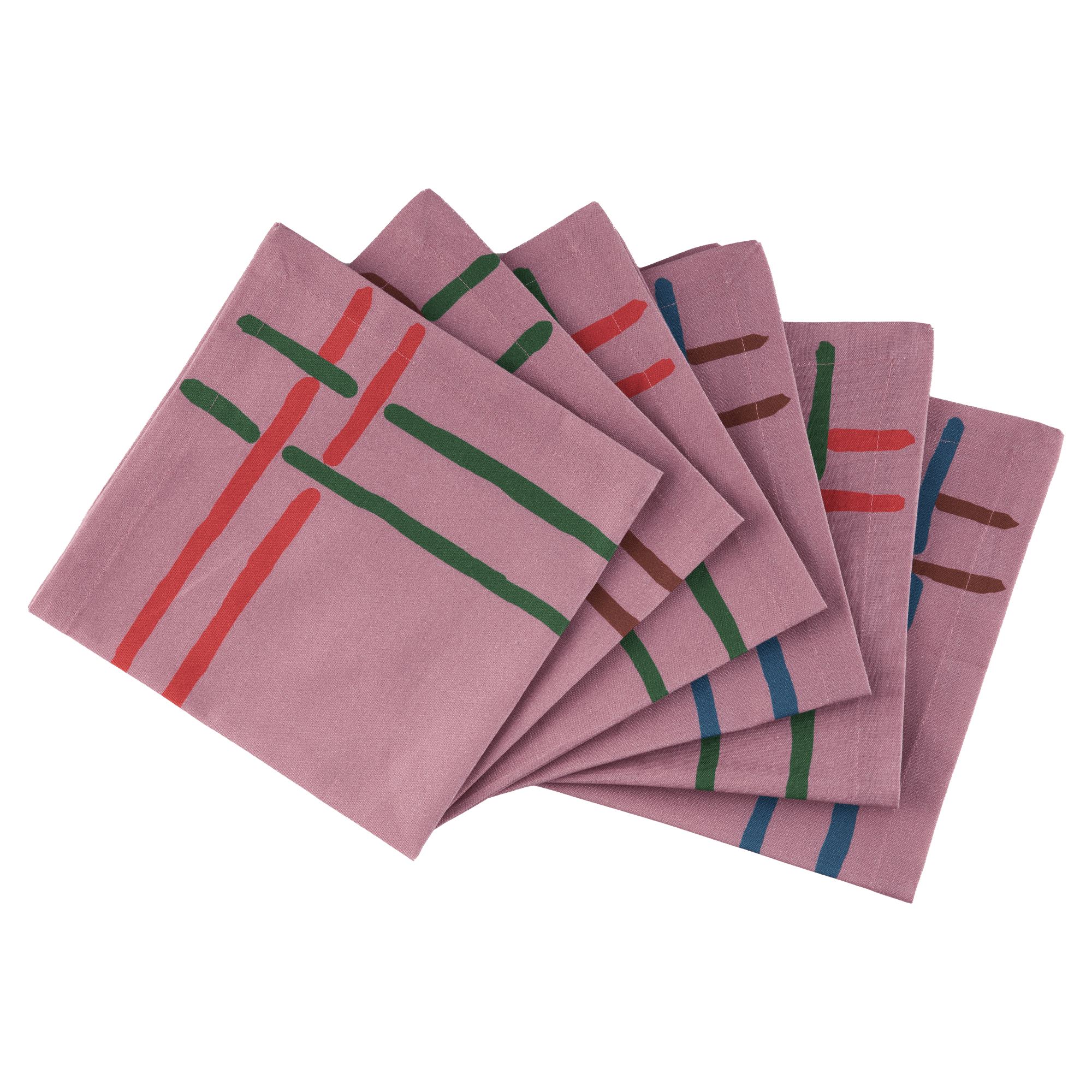 6 Napkins La Vie En Rose