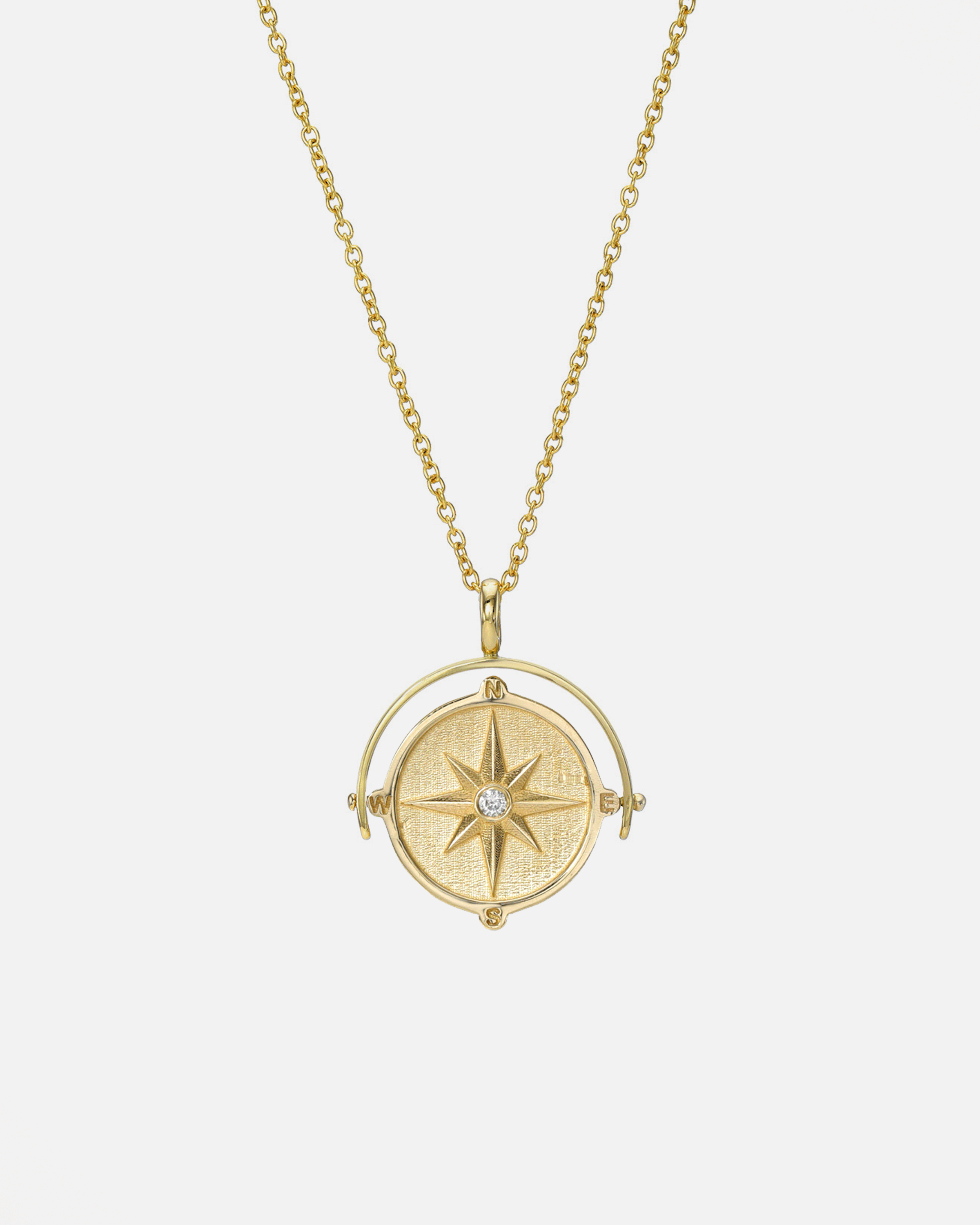 Spinner Compass Medallion Necklace