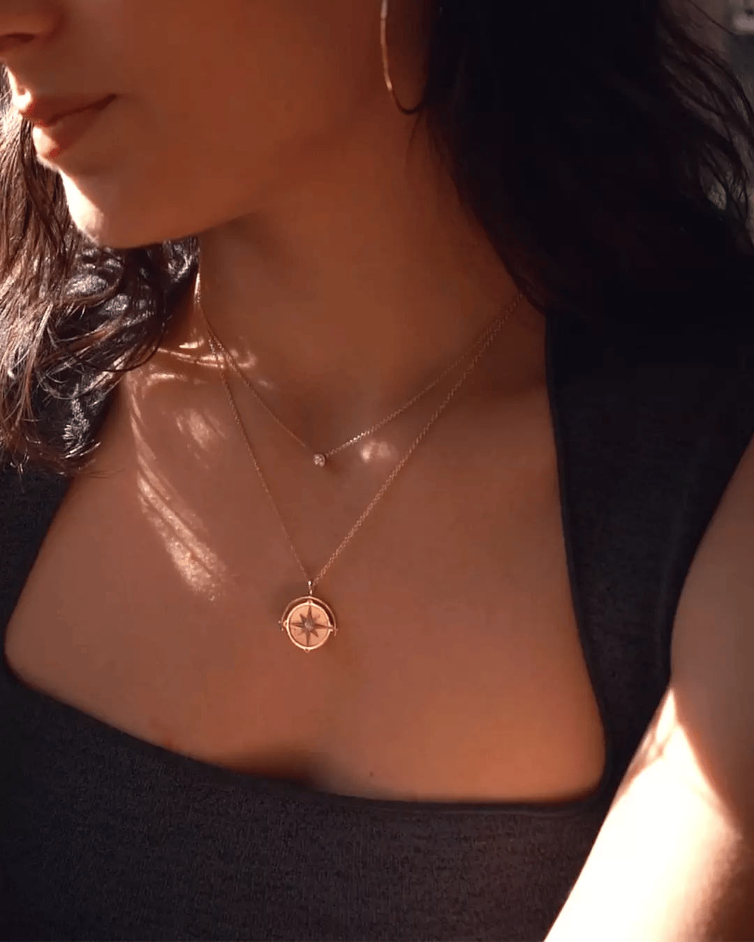 Spinner Compass Medallion Pendant