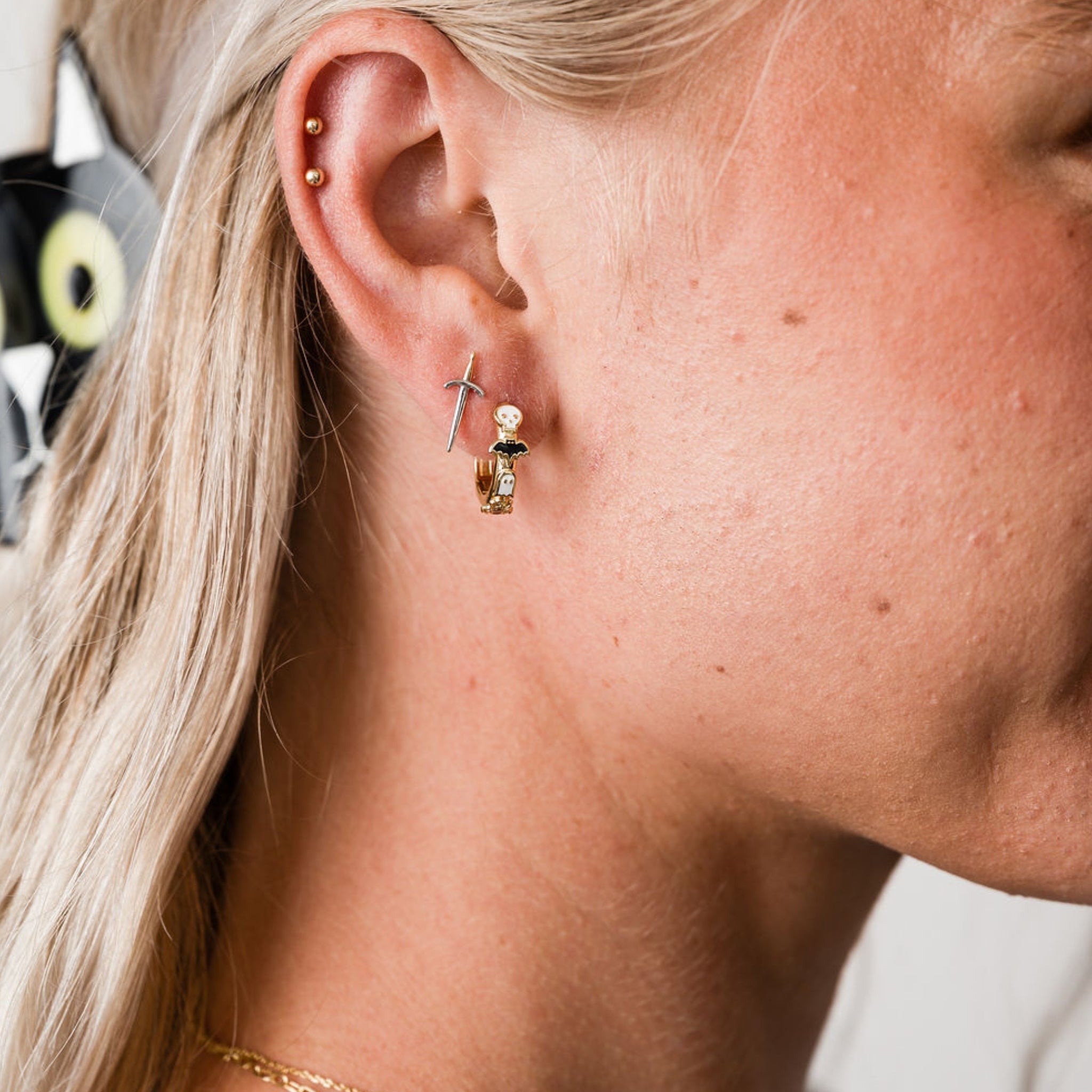 Spooky Huggie Hoops