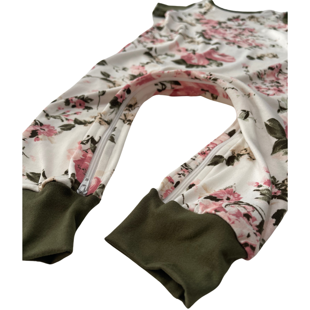 Spring Floral Zip Romper