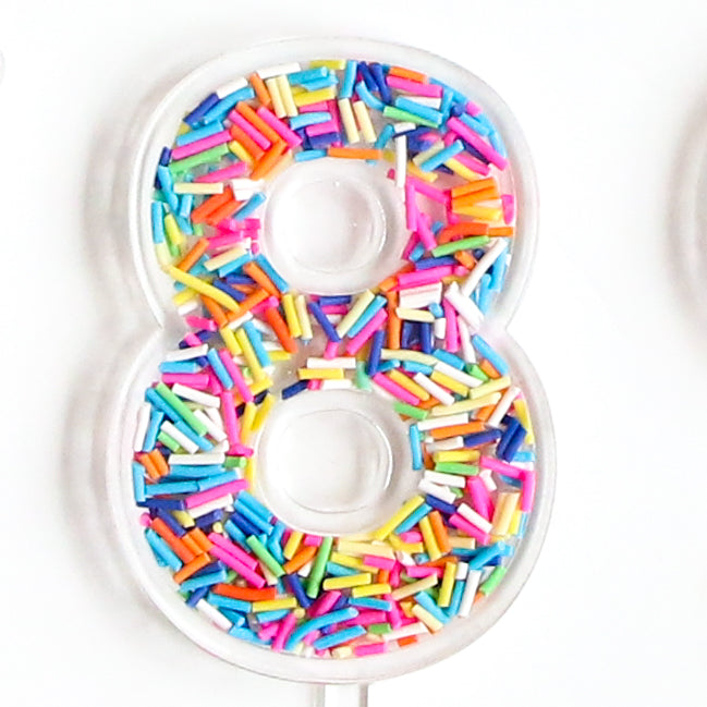Sprinkle Number Acrylic Cake Toppers