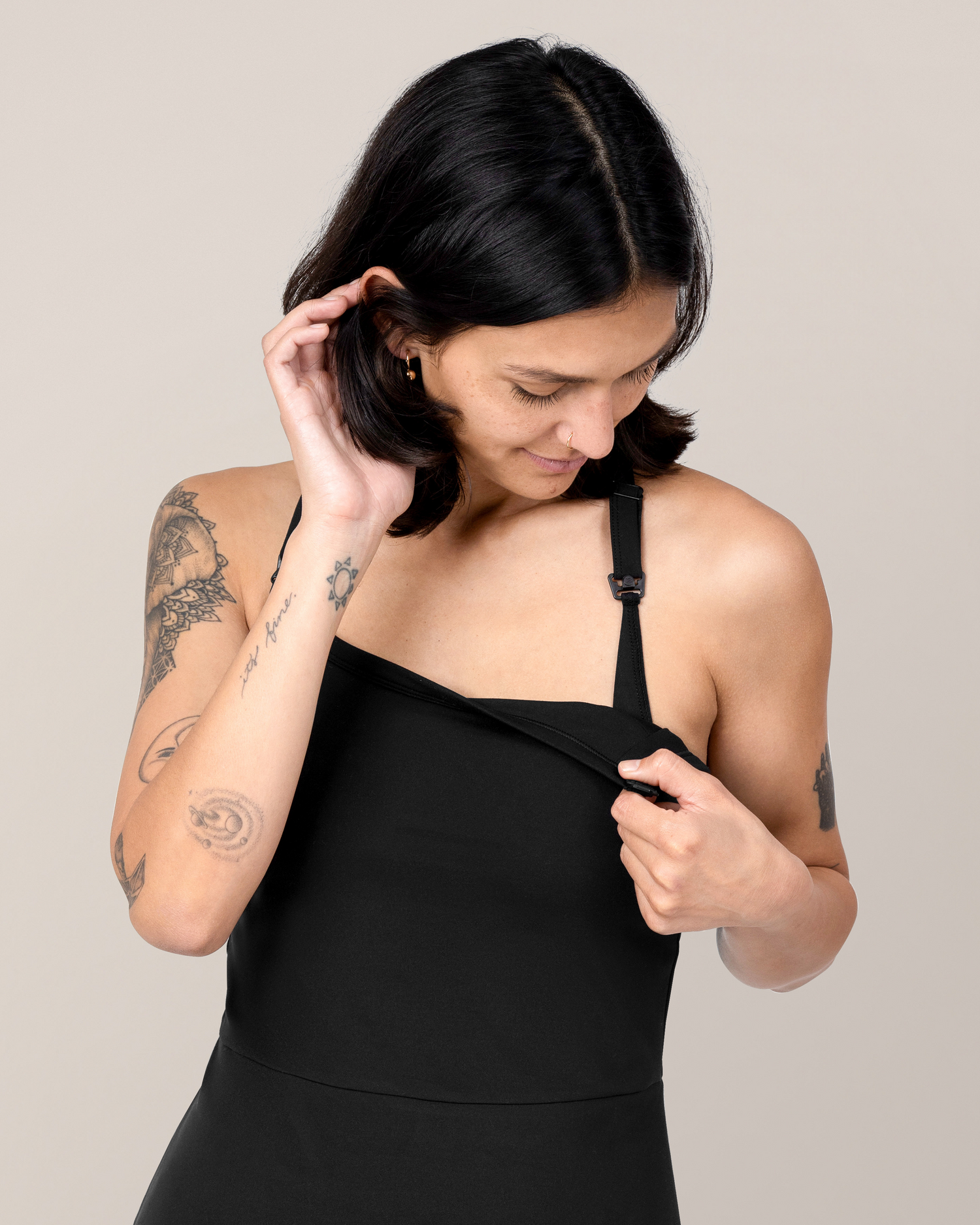 Stevie Active Racerback Nursing Dress | Black