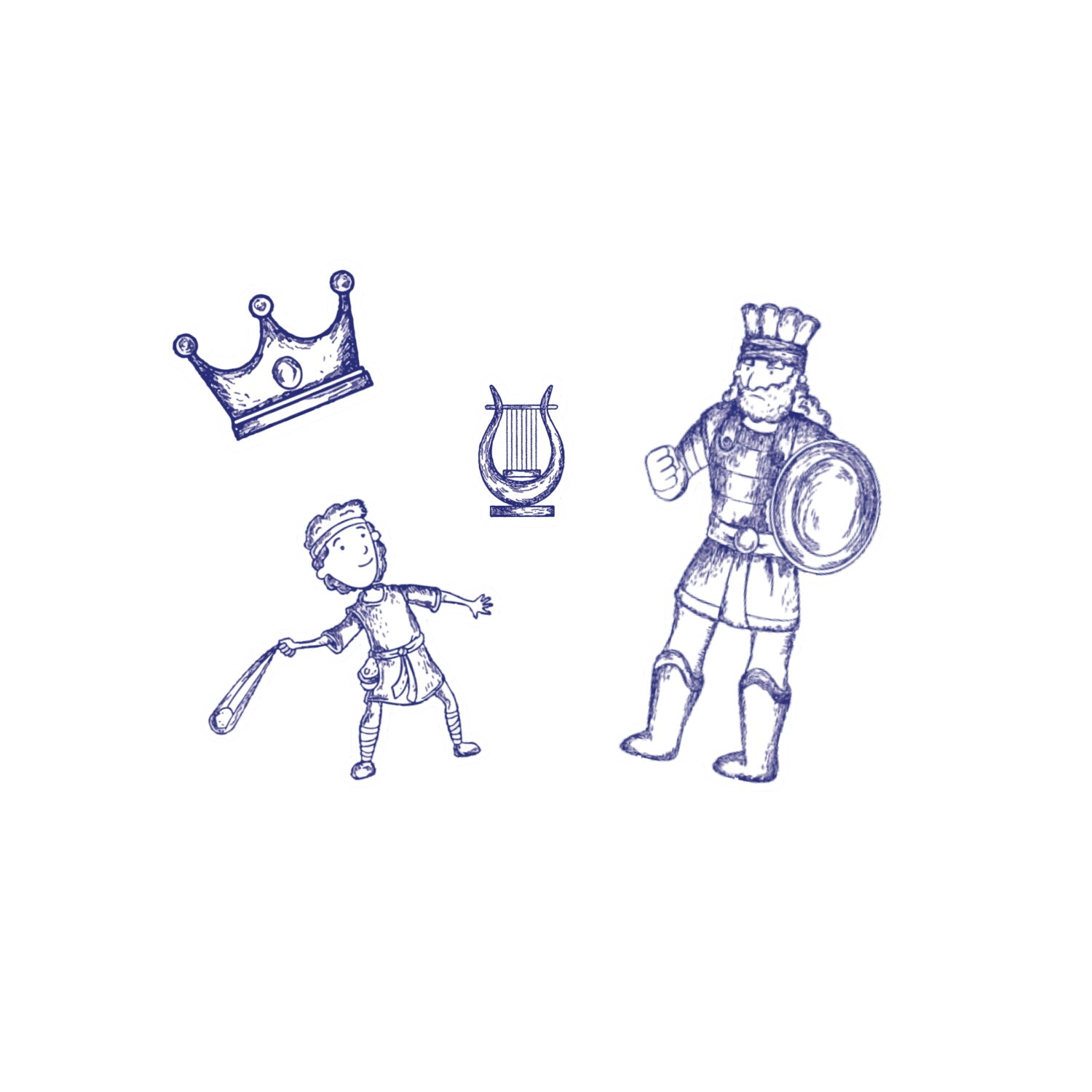 David & Goliath Stickers 4 Pack