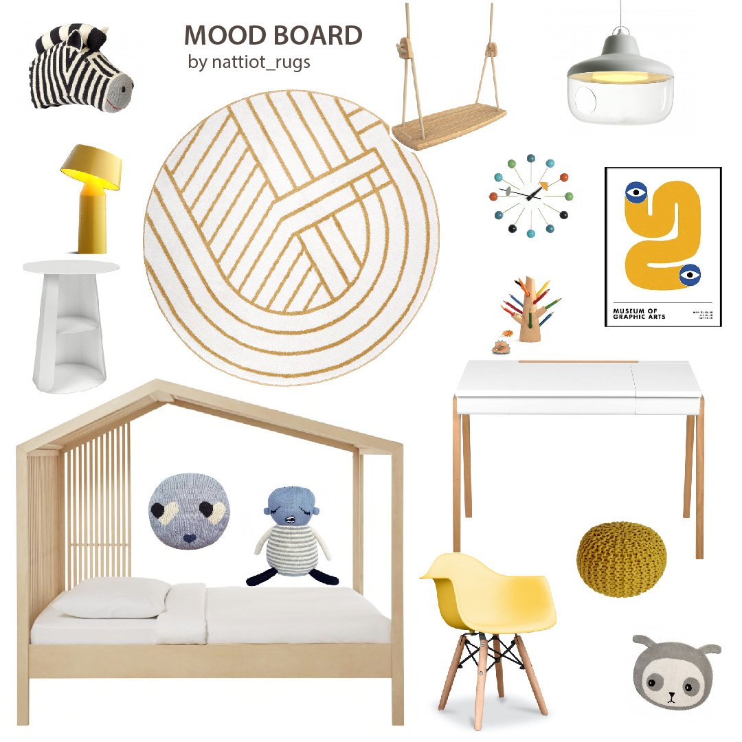 Luisa M Geometric Round Rug