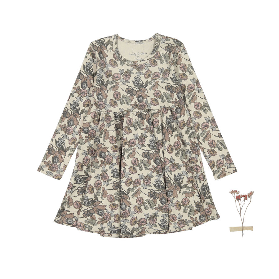 The Printed Long Sleeve Dress - Magnolia