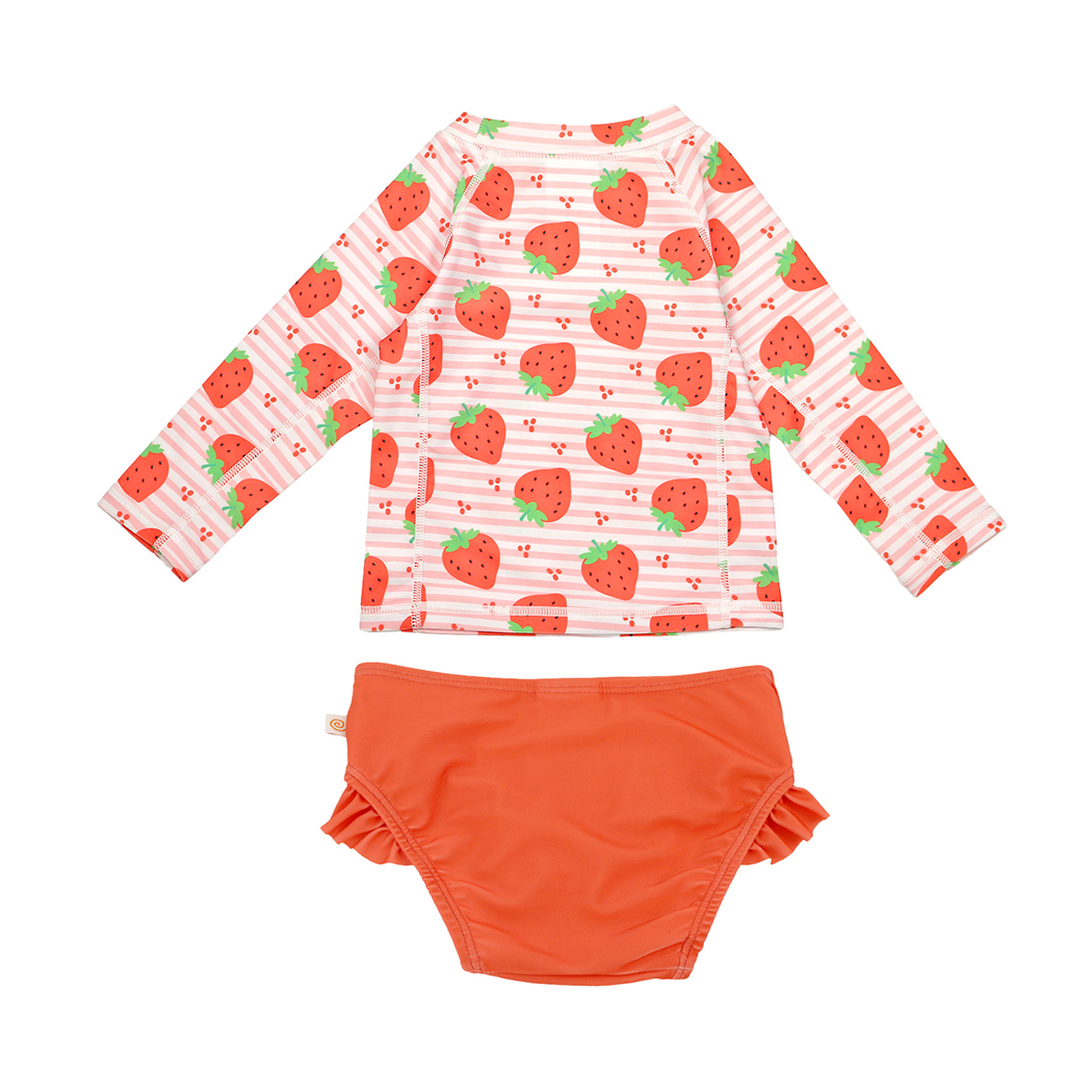 Baby/toddler Girls Swim Top & Bikini Bottoms Set - Strawberry **pre-order (orders Will Ship In Full Early March '25)**