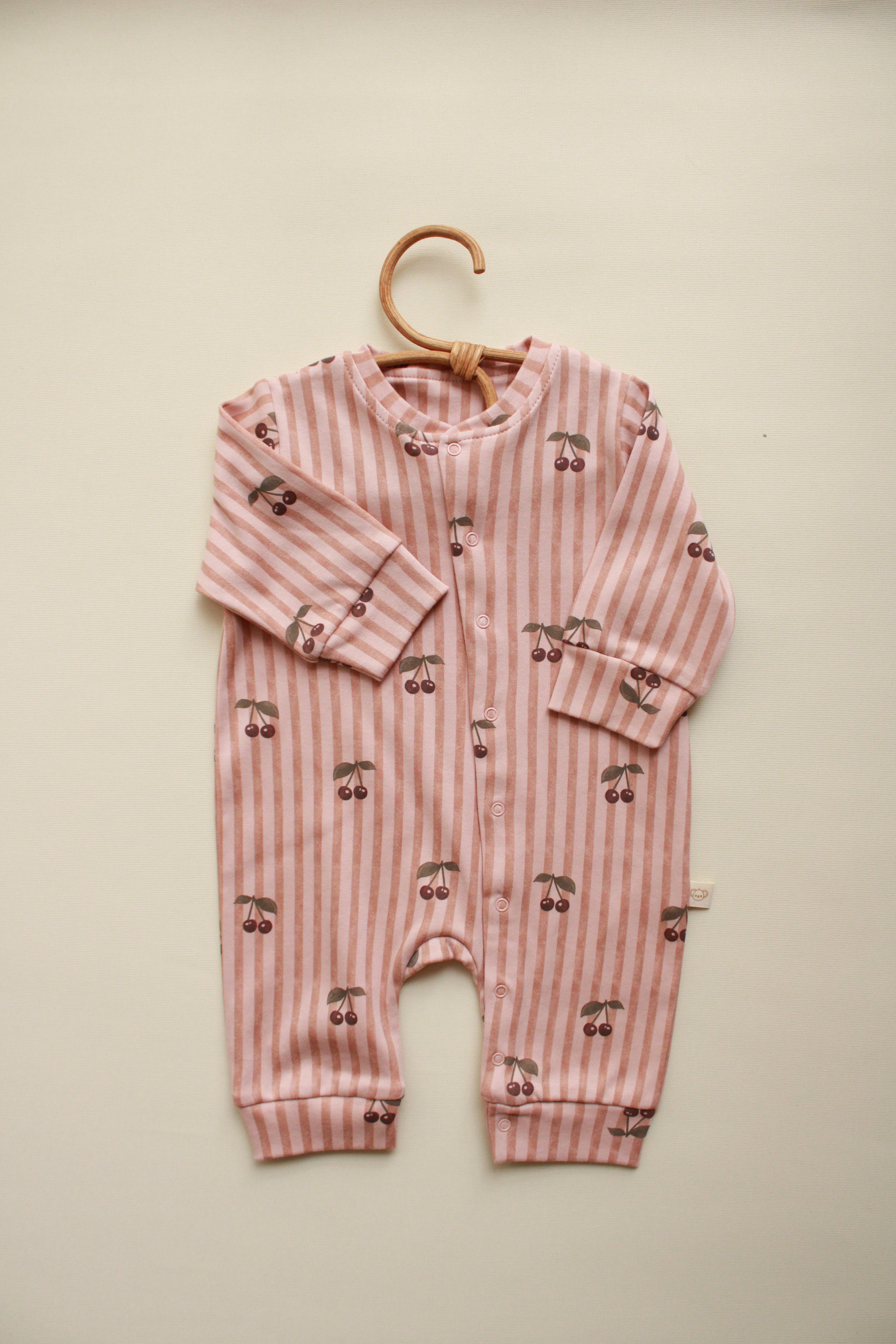 Cherry Striped Onesie