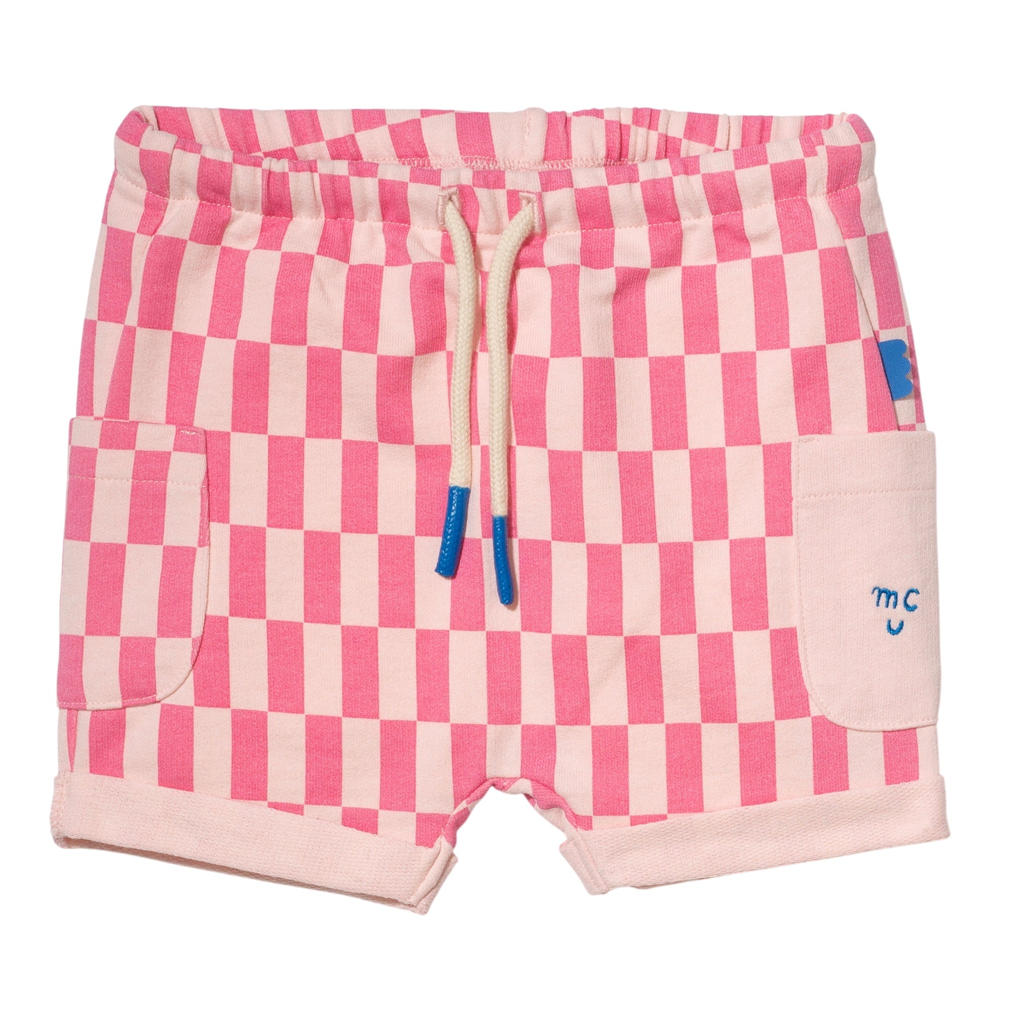 Recycled Cotton Pink Checkered Baby Short
