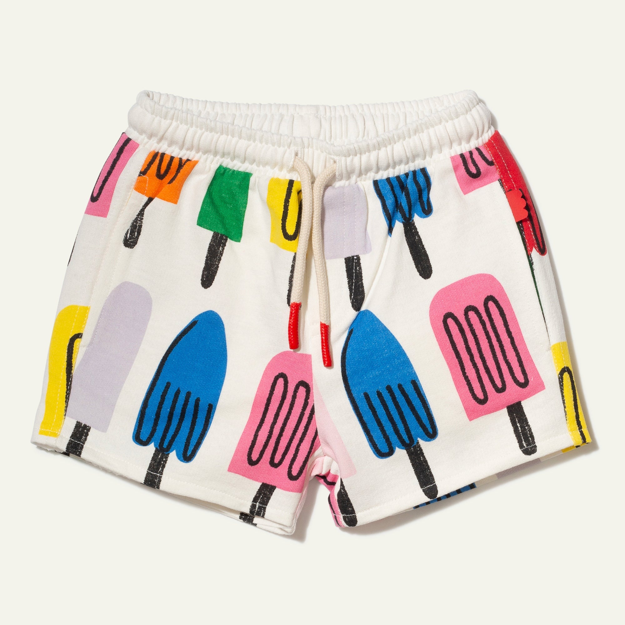 Mon Coeur Kid Shorts – Recycled Cotton, Colorful Ice Pop Print
