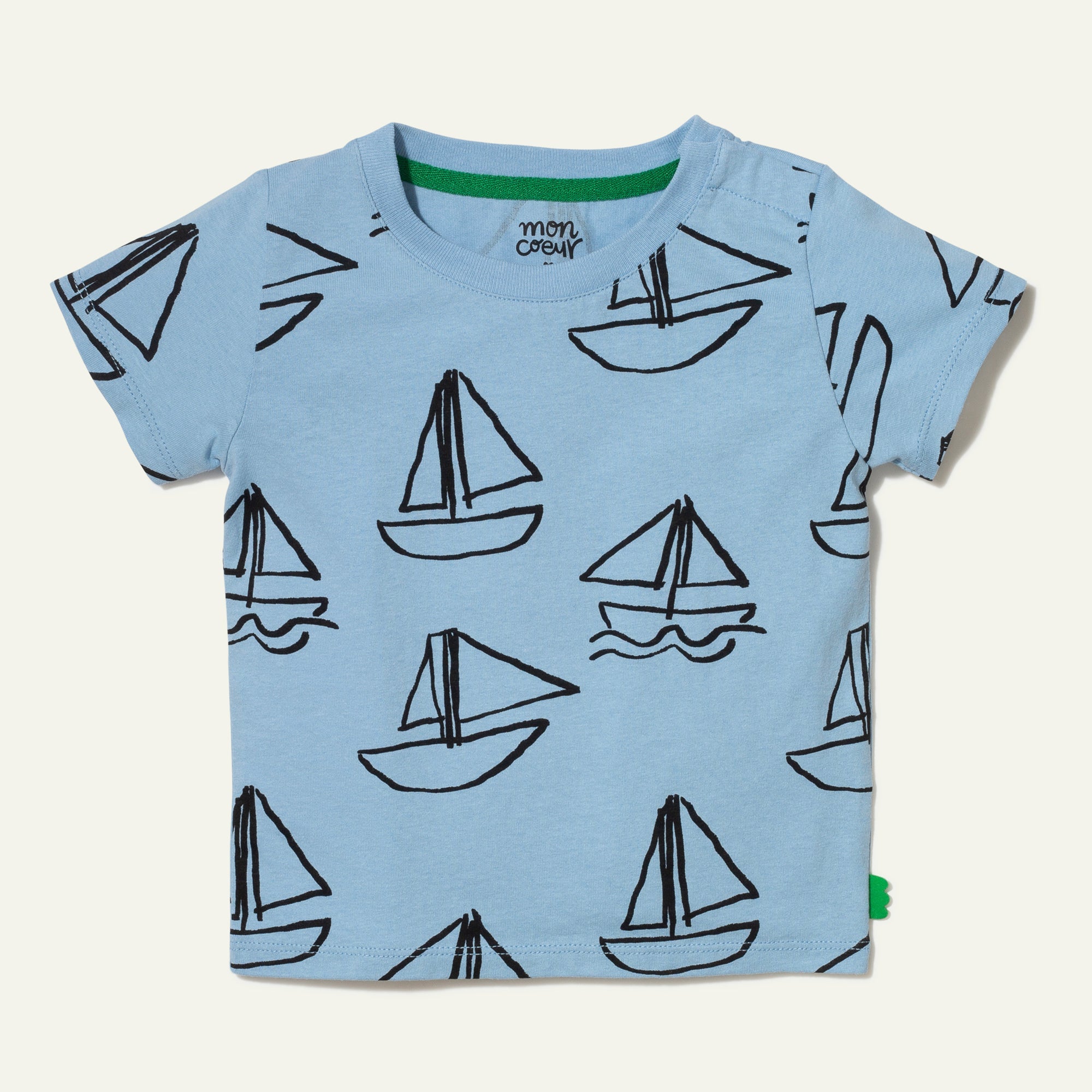 Recycled Cotton Sailboat Kid T-shirt