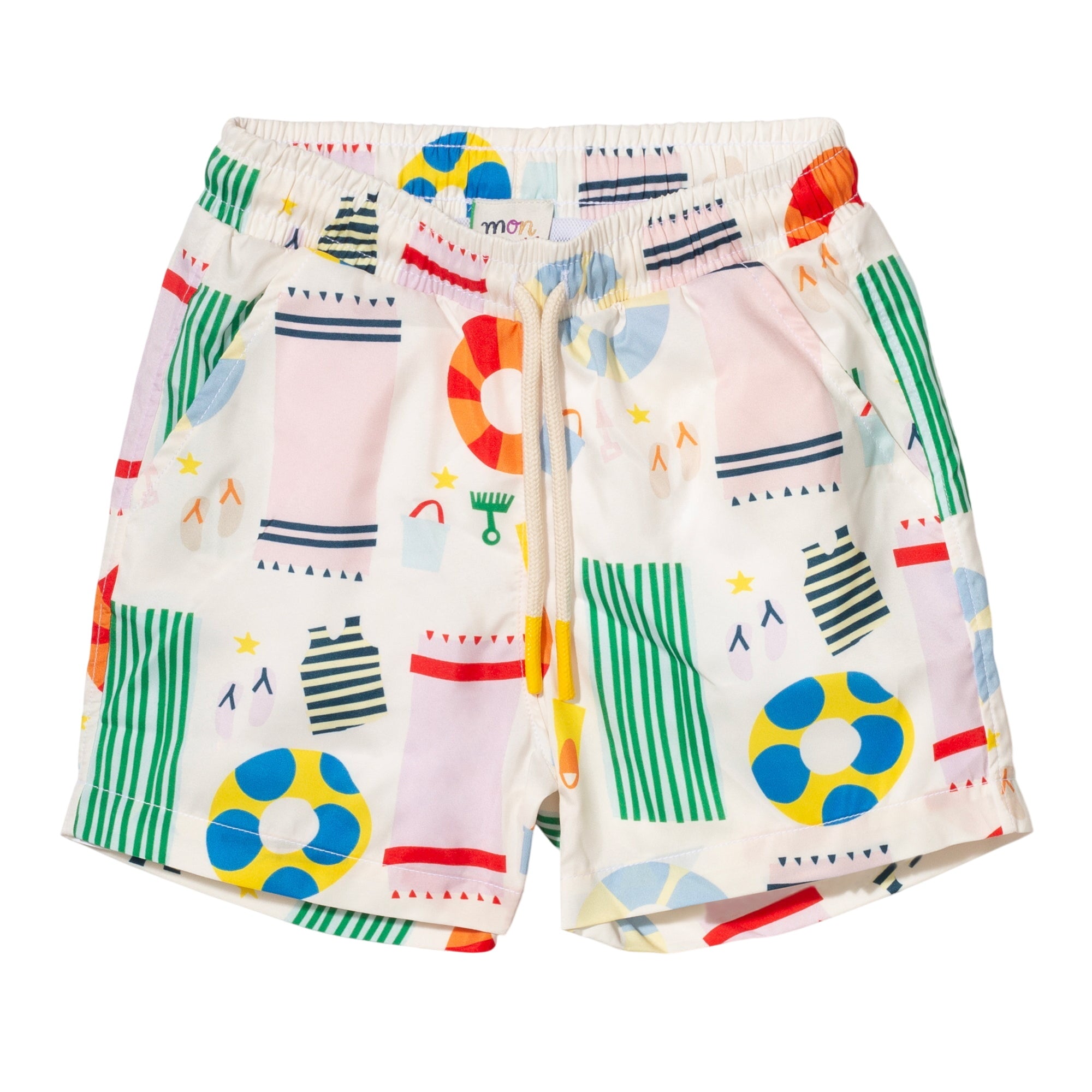 Upf 50+ Recycled Fishing Net Beach Kid Swim Trunk