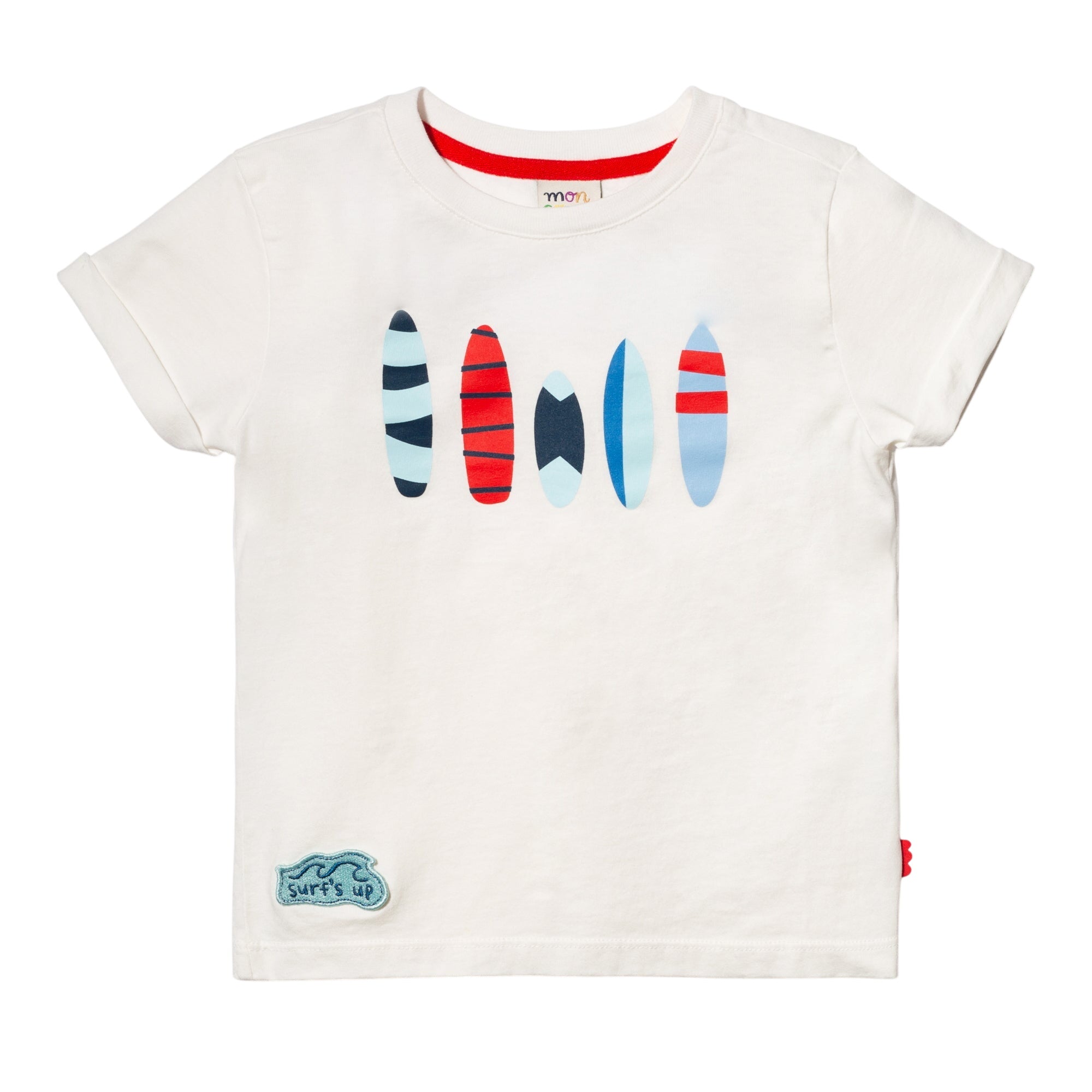 Recycled Cotton Blue Surfboard Kid T-shirt