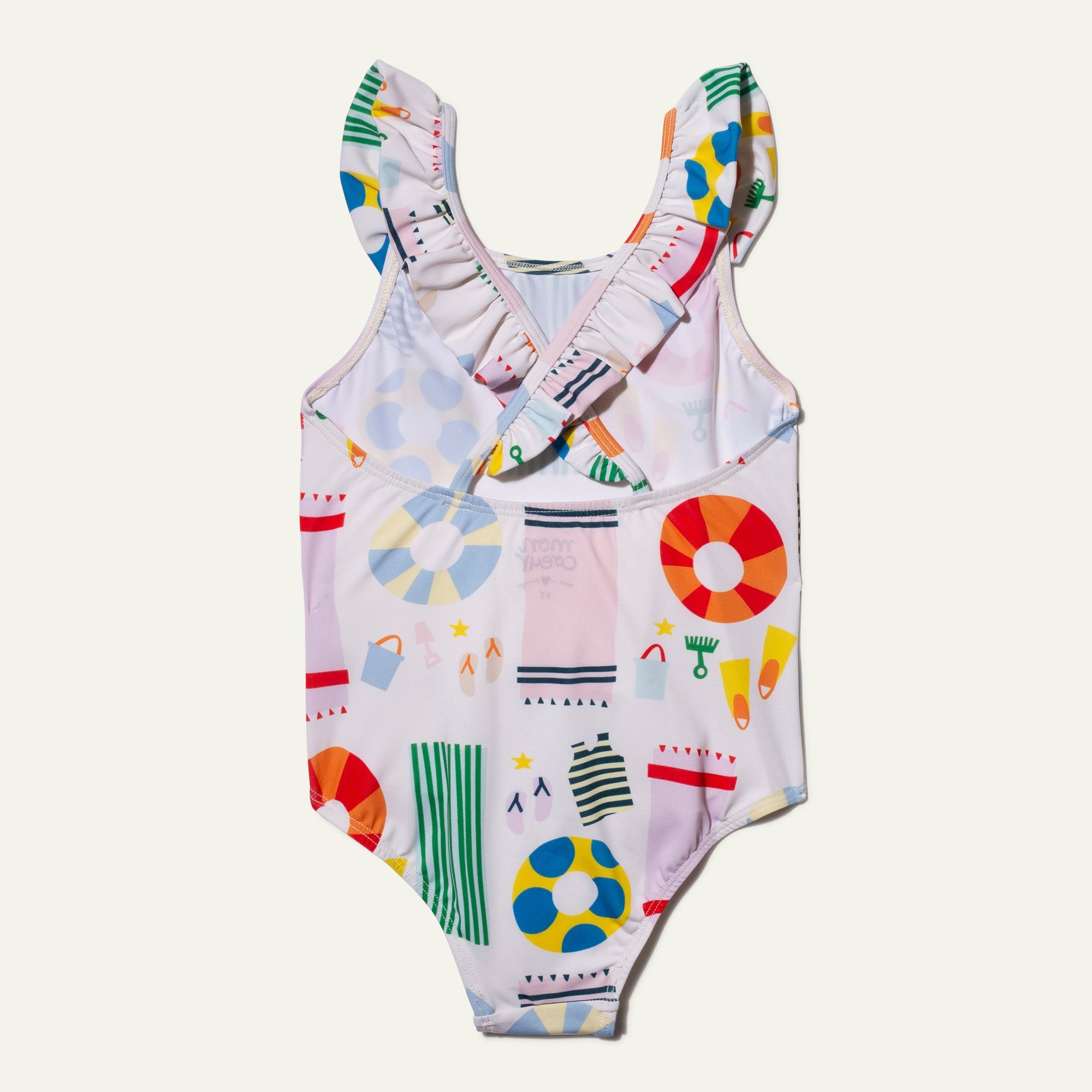 Upf 50+ Recycled Polyester Beach Kid Ruffle Swimsuit