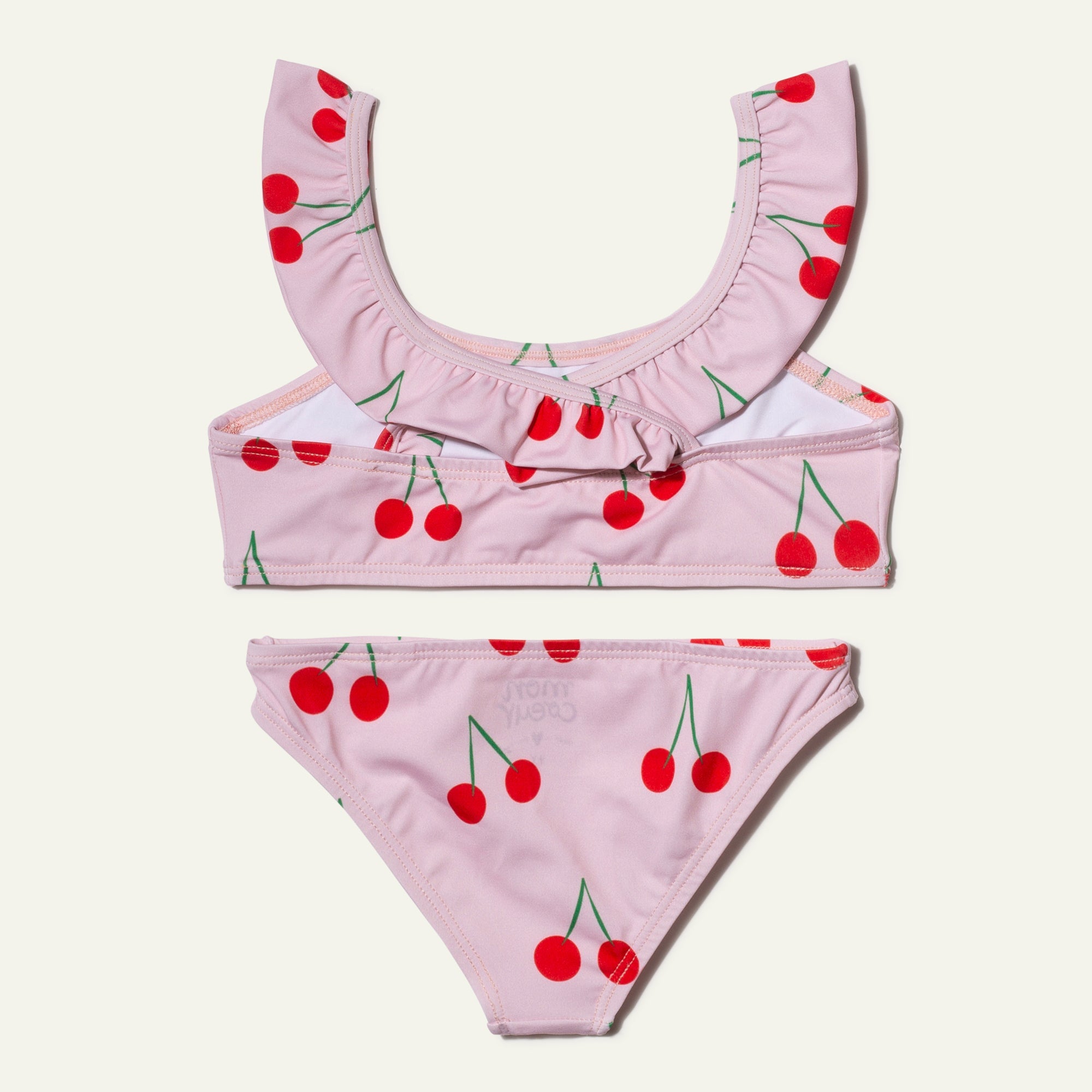 Upf 50+ Recycled Polyester Cherry Kid Ruffle Bikini