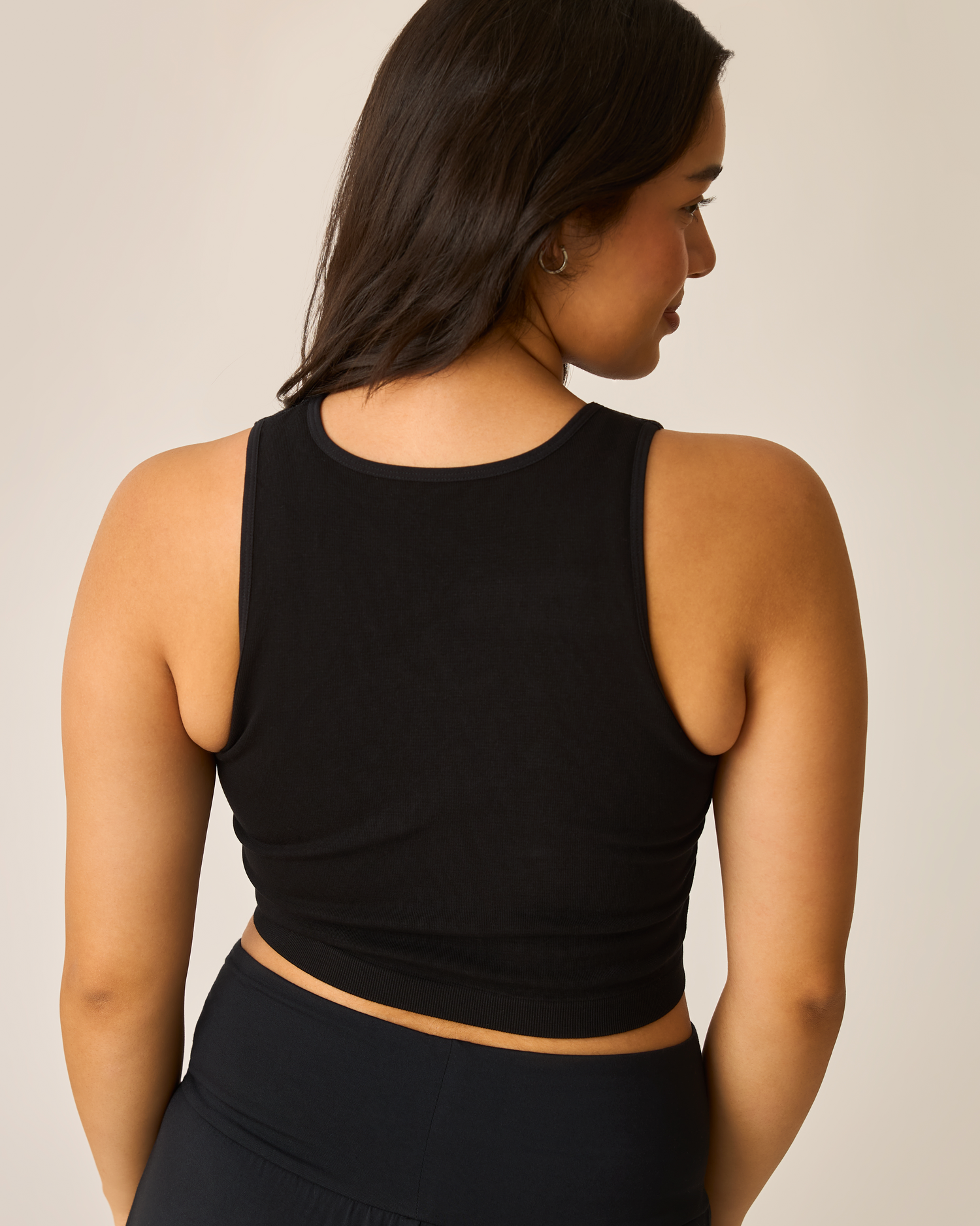 Sublime® Bamboo Hands-free Pumping Longline Bra Top | Black