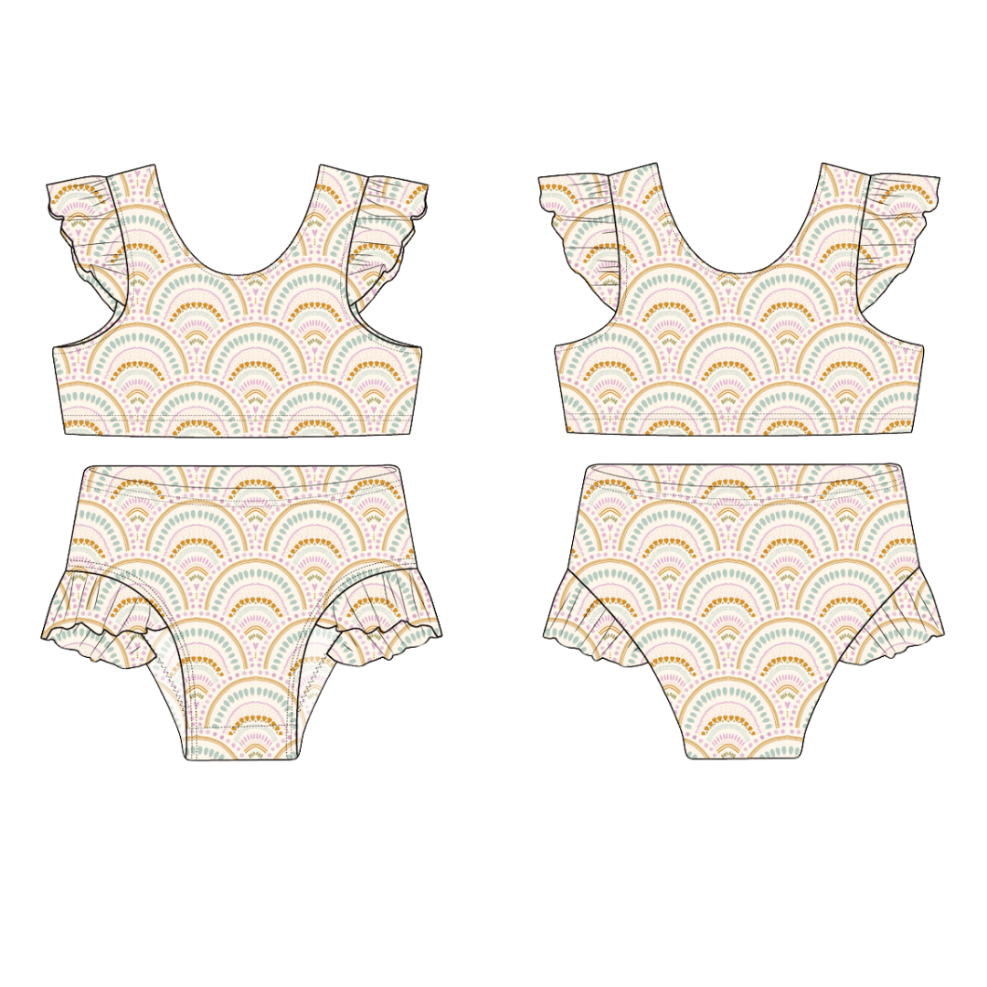 Boho Rainbows Flutter Bikini