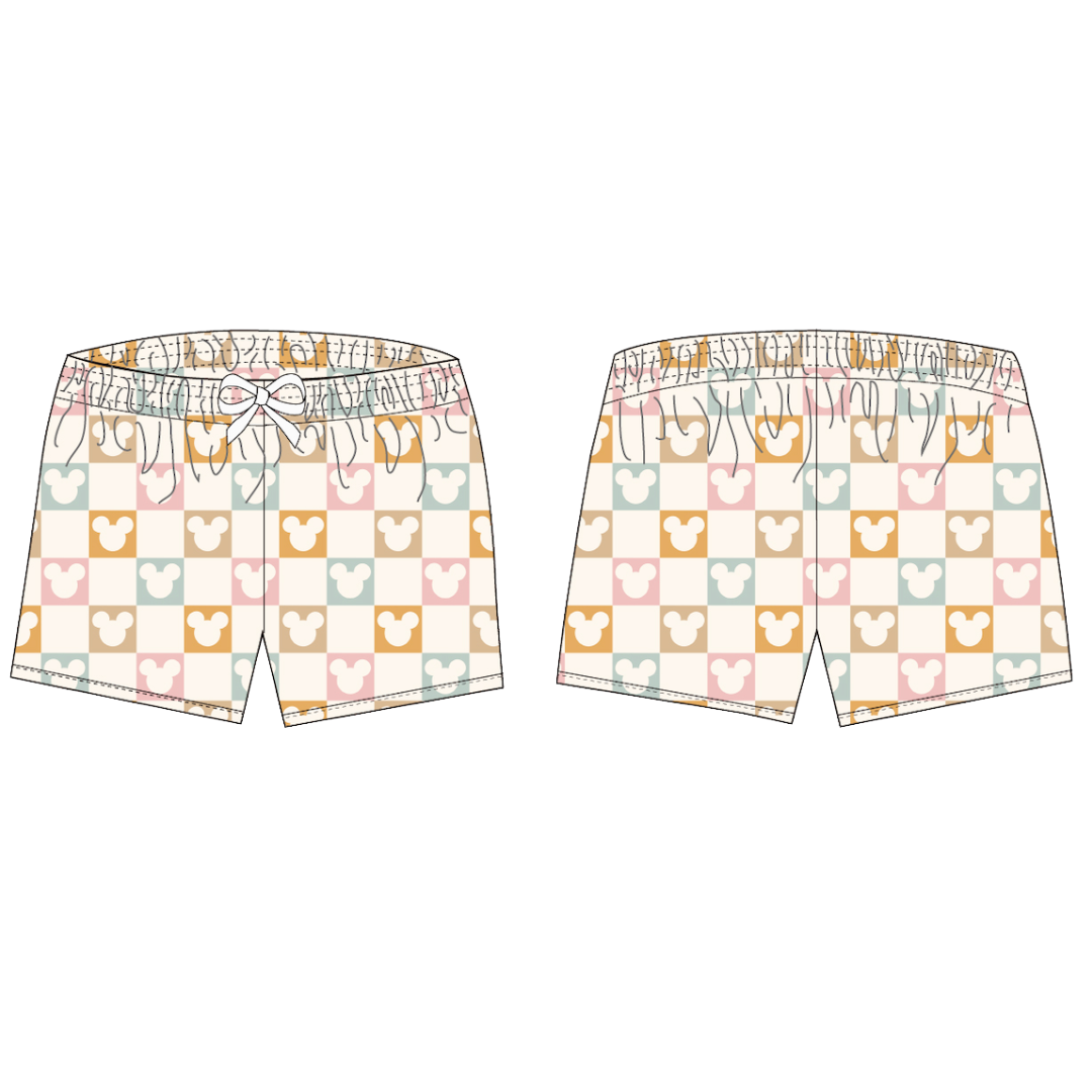 Checkered Magic Boys Swim Shorts