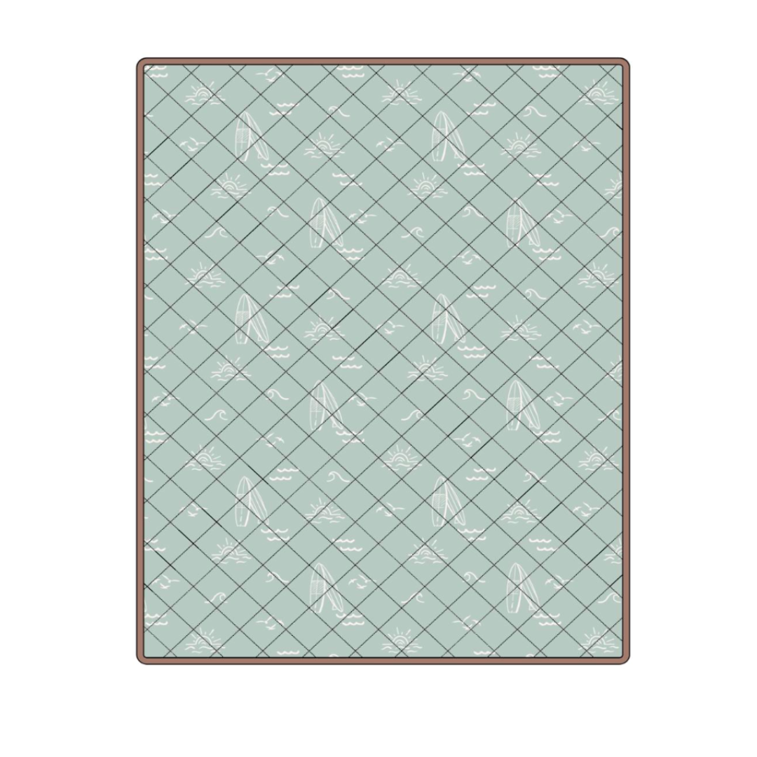 Sage Surfer Quilted Water Resistant Beach Mat