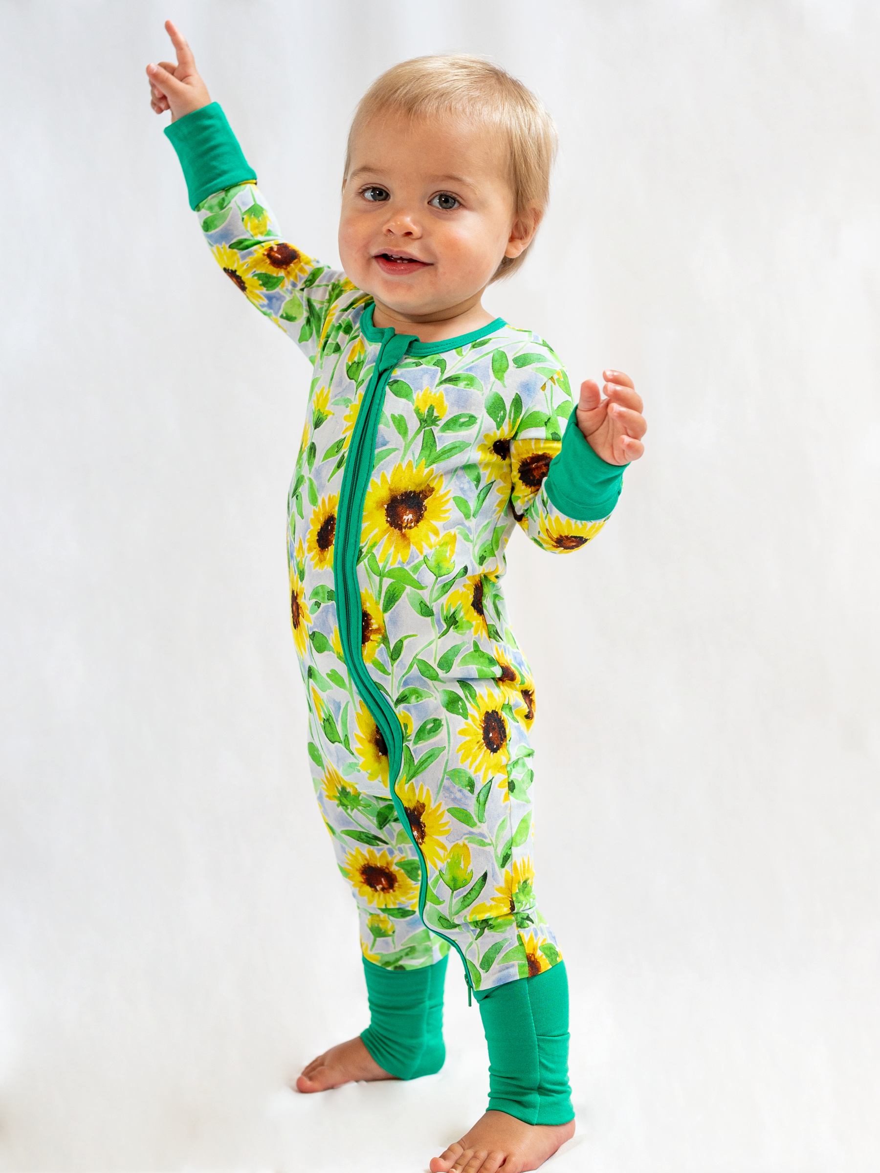 Sunflowers Zip Romper
