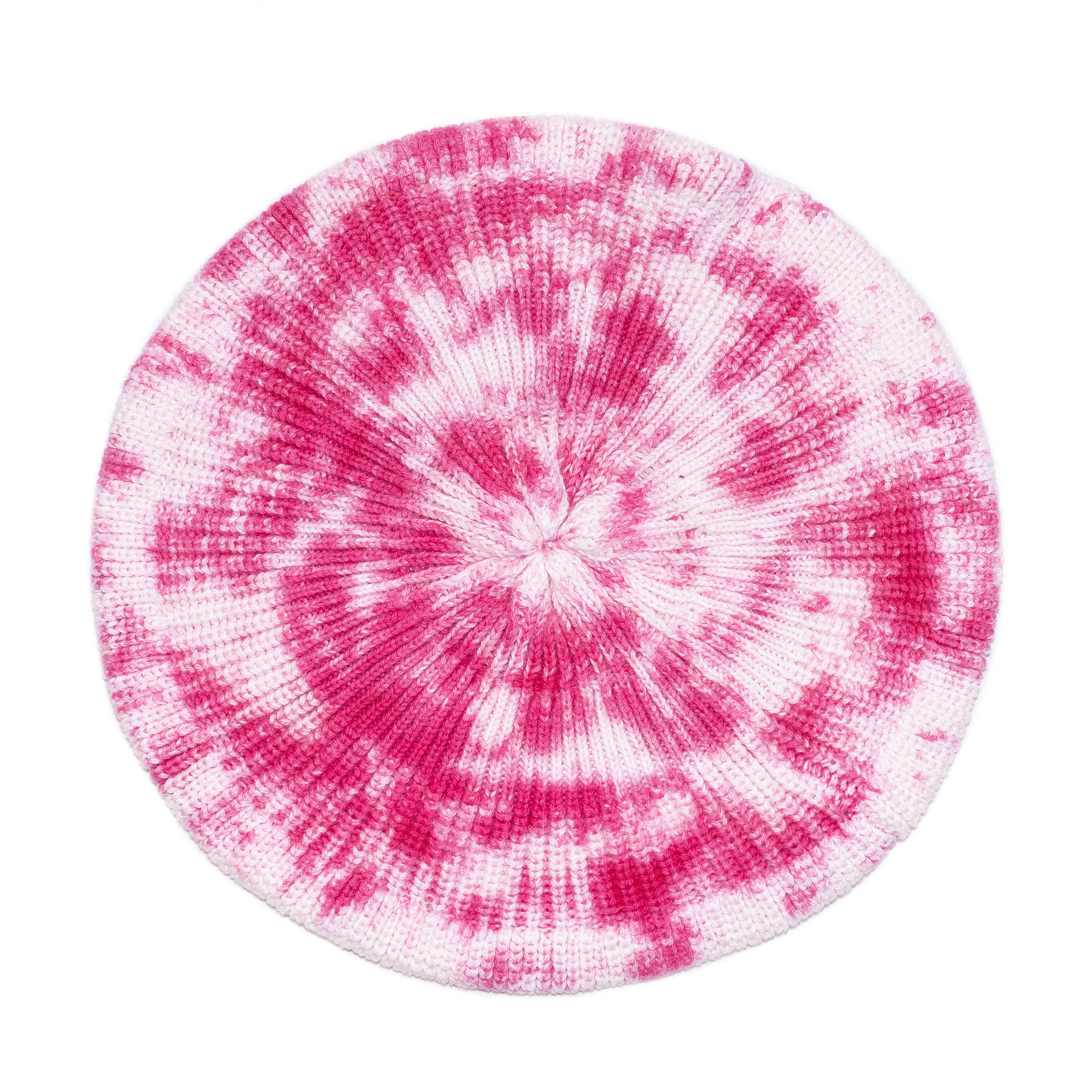 Sunset Pink Tie Dye Beret
