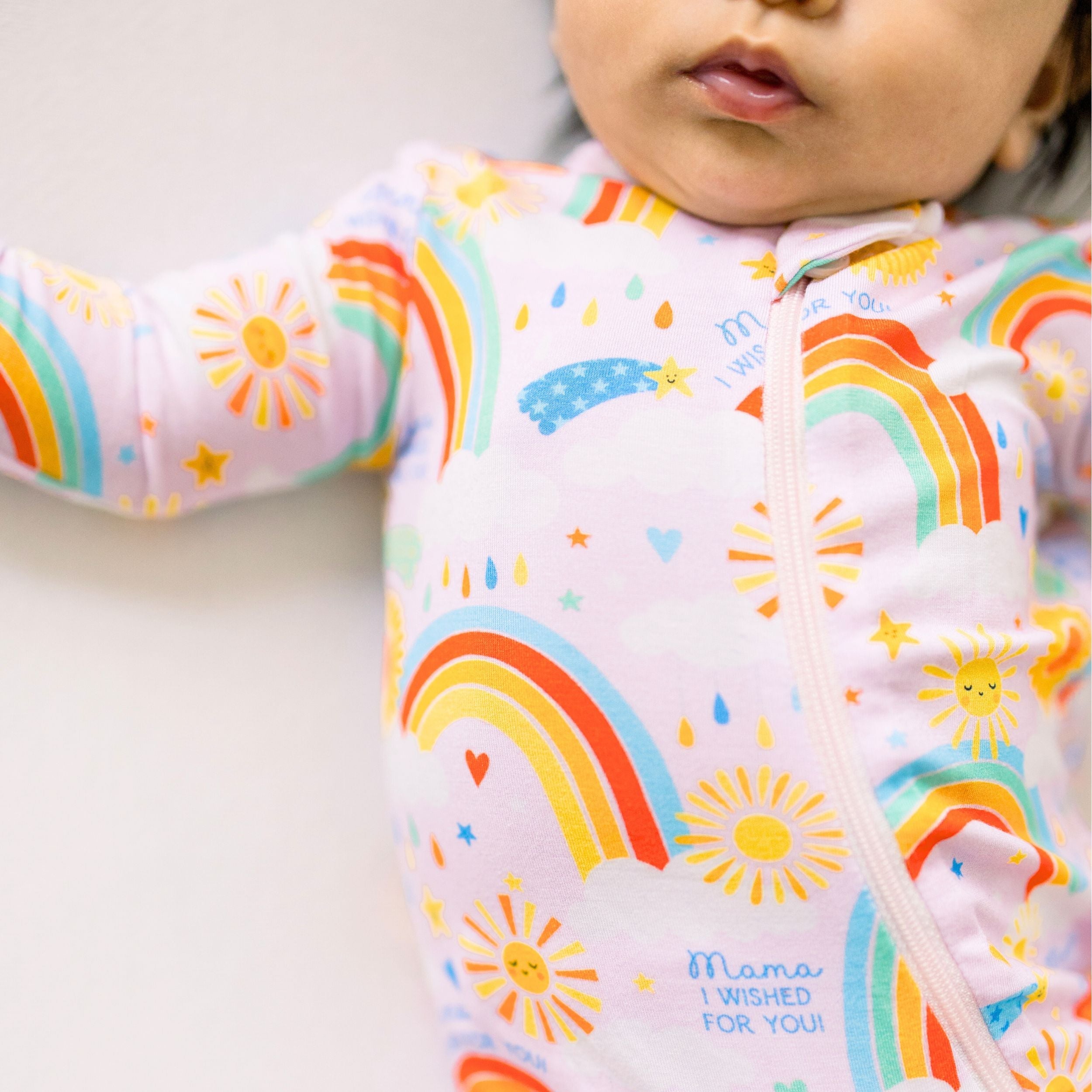 The Second-skin Footie | Here Comes The Sunshine (pink) | "mama, I Wished For You"