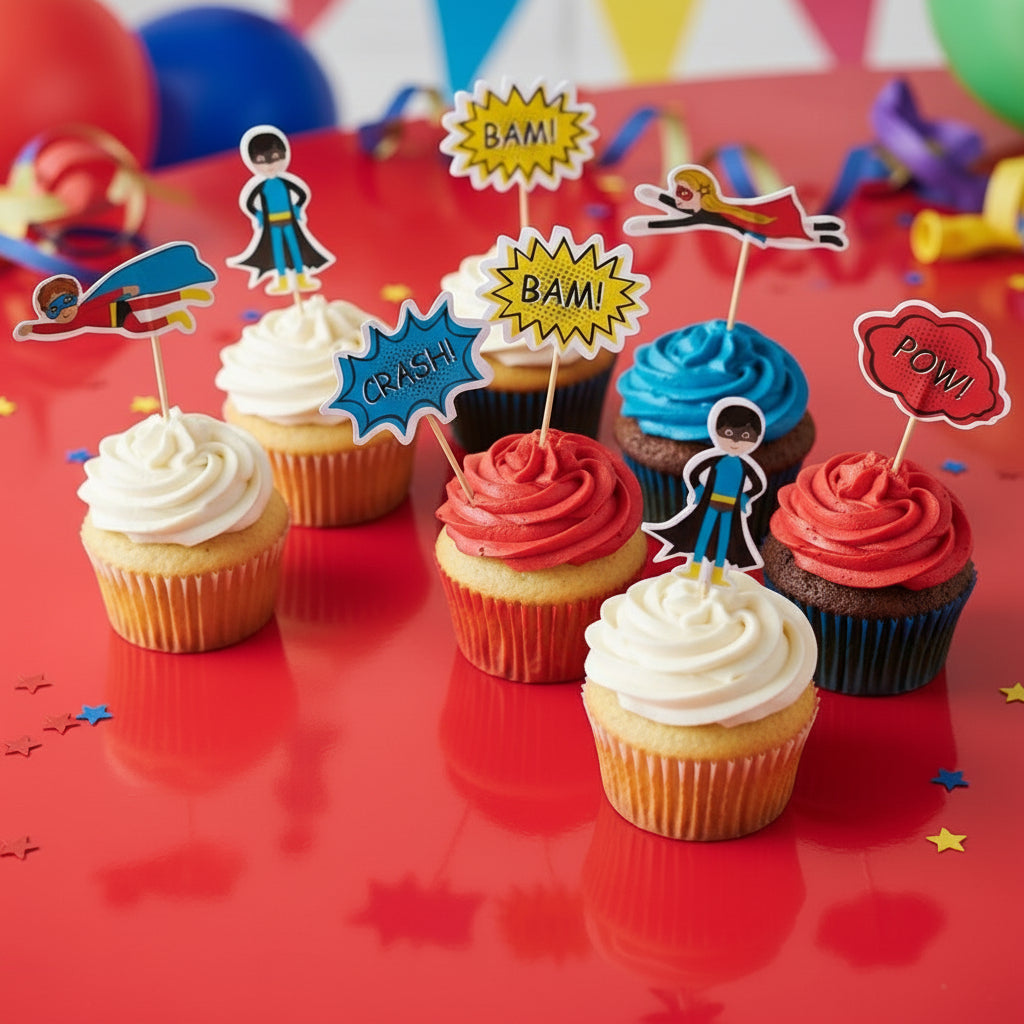 Superheroes Toppers (set Of 12)
