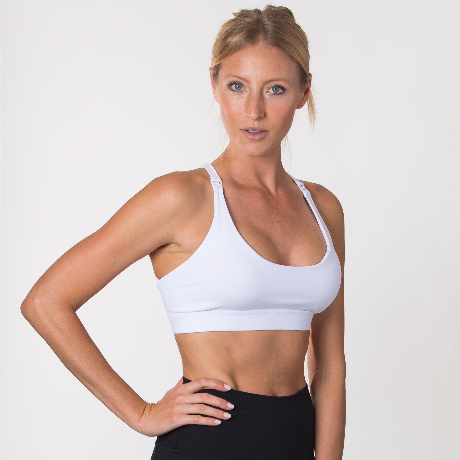 Océane 2 - Medium Support Nursing Sport Bra No Pumping (blanc)