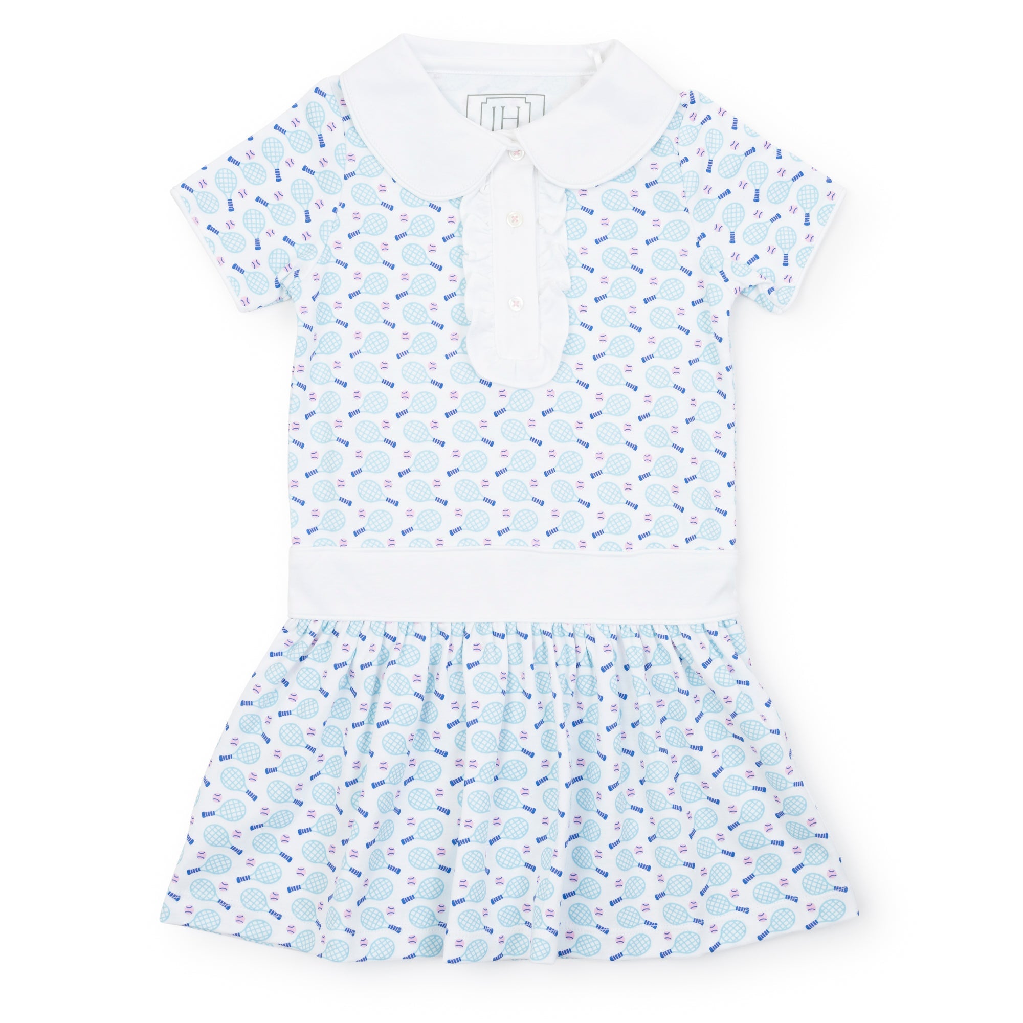 Sydney Girls' Pima Cotton Dress - Tennis Match Pink