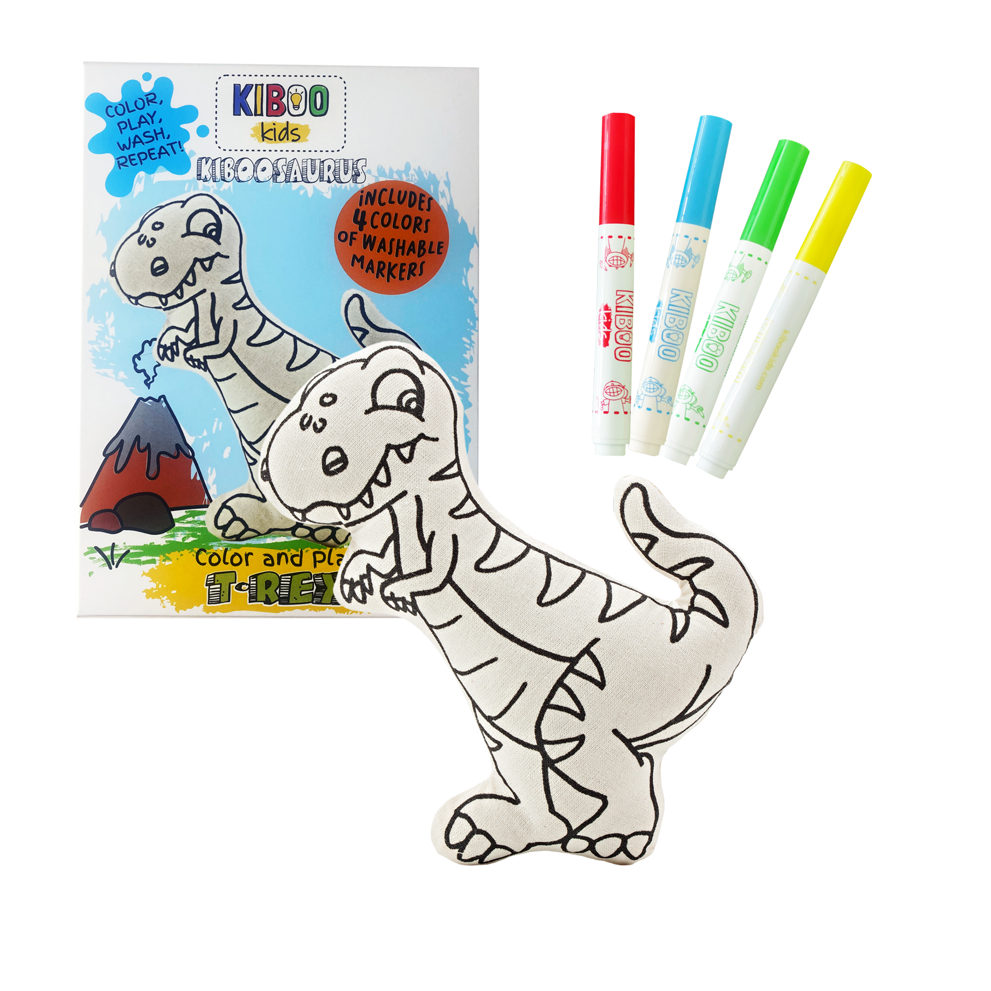 Jurassic Series: Kiboosaurs T-rex For Coloring And Creative Play