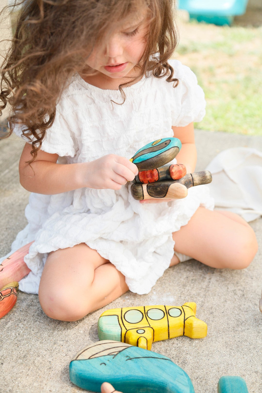 Wooden Blue Tang Surgeonfish Fish Toy