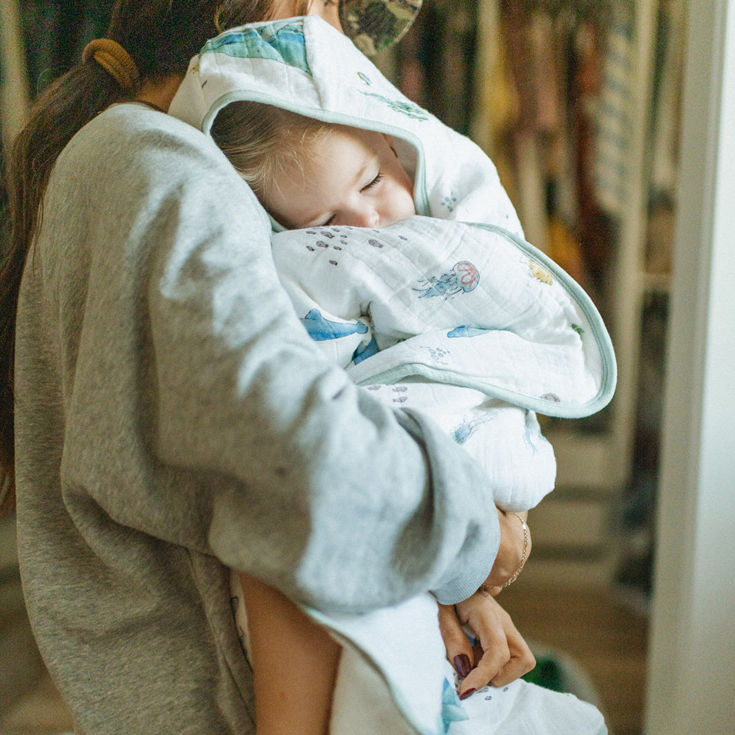 Toddler Hooded Towel - Whales