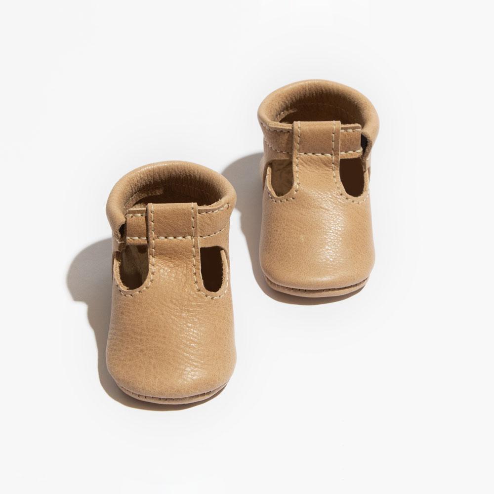 Weathered Brown T-bar Baby Shoe