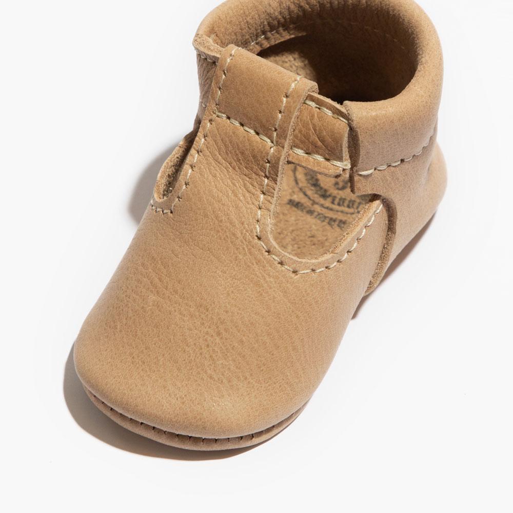 Weathered Brown T-bar Baby Shoe