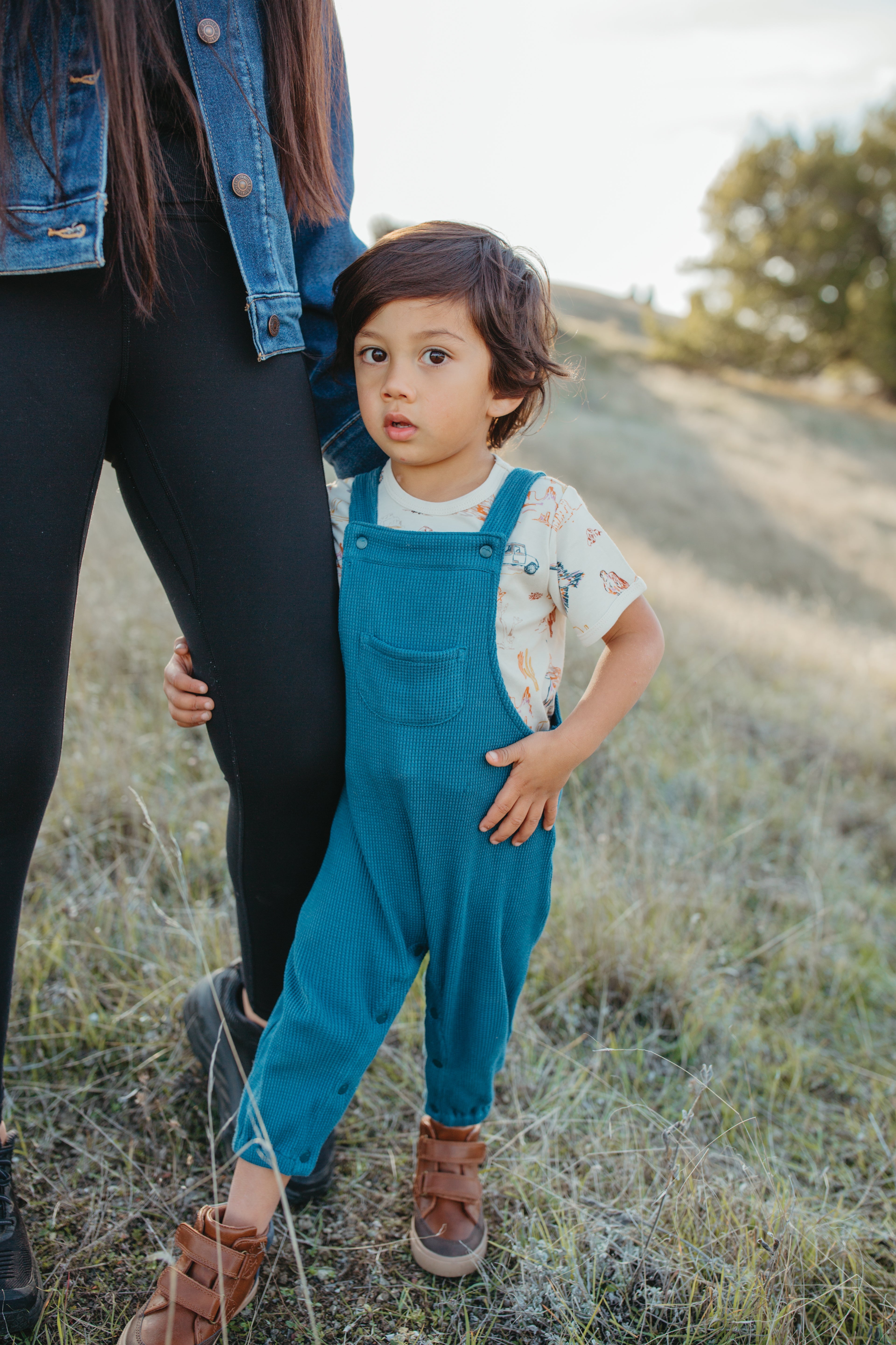 Waffle Overalls - Marine