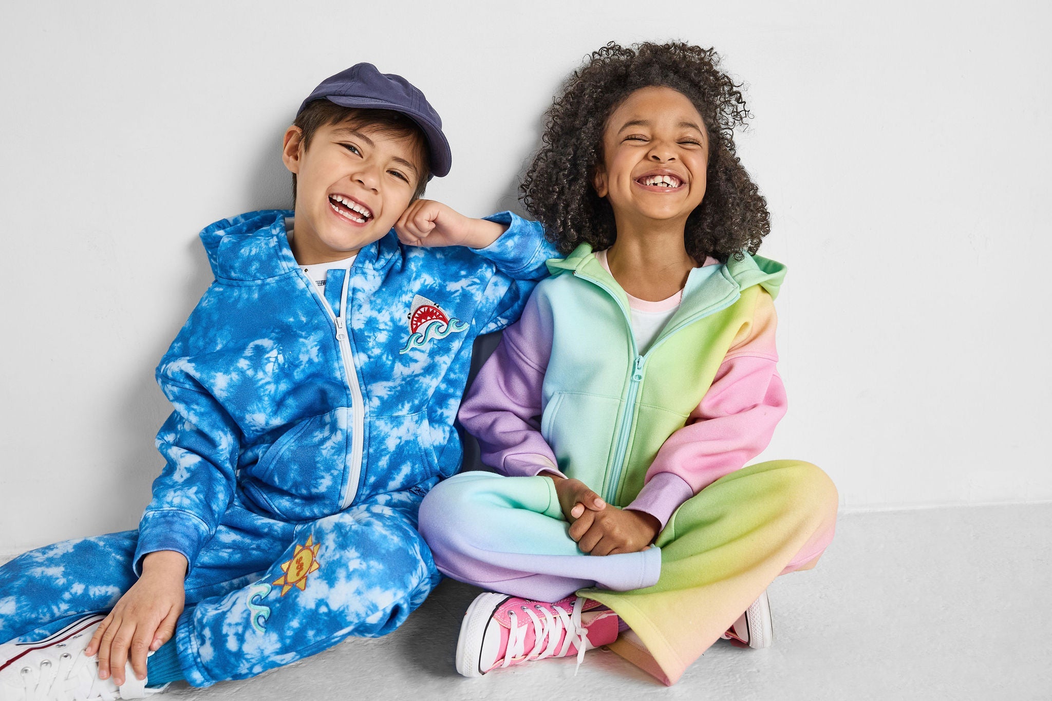 Shark Tie-dye Zip-up Hoodie