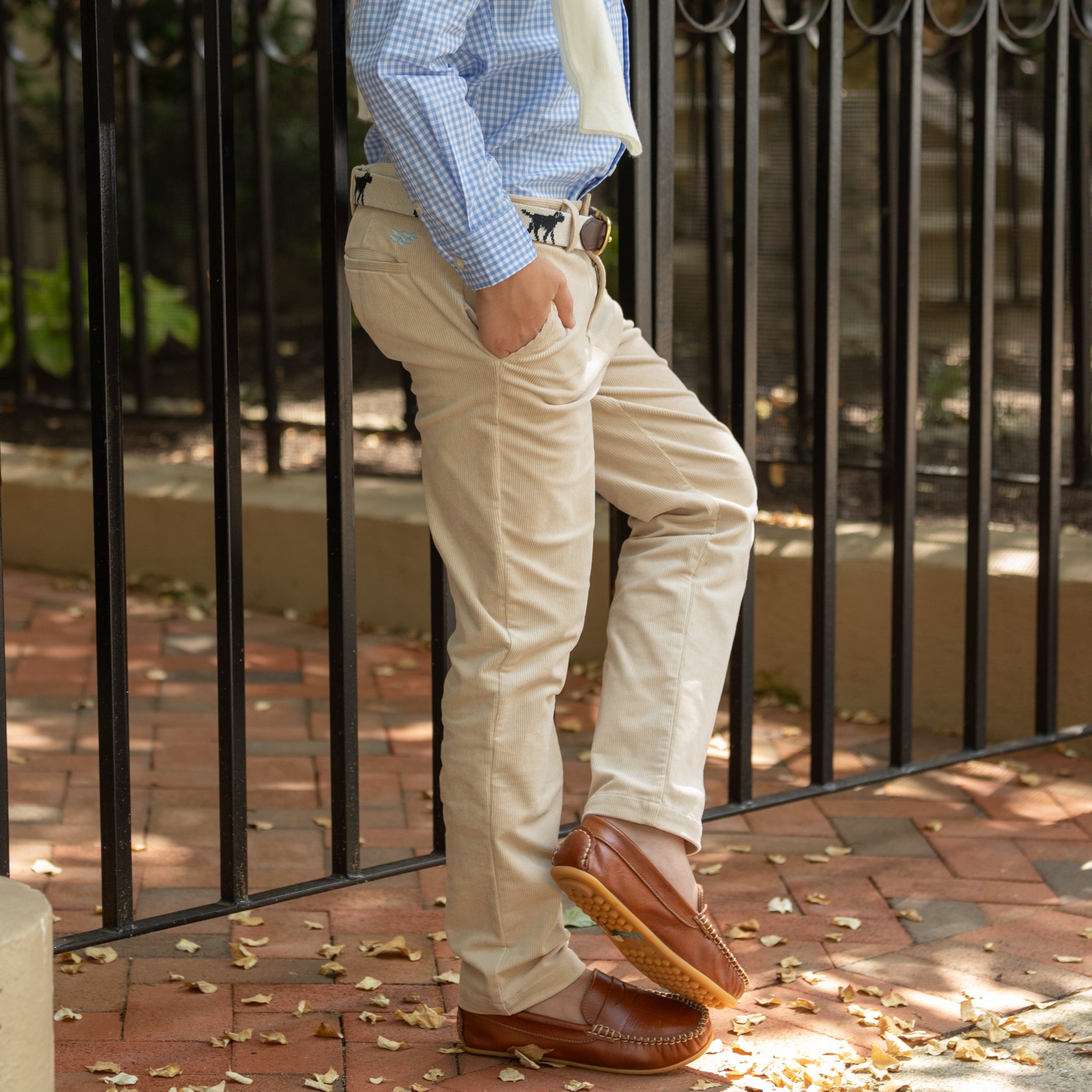 Bradford Trousers In King's Way Khaki Corduroy