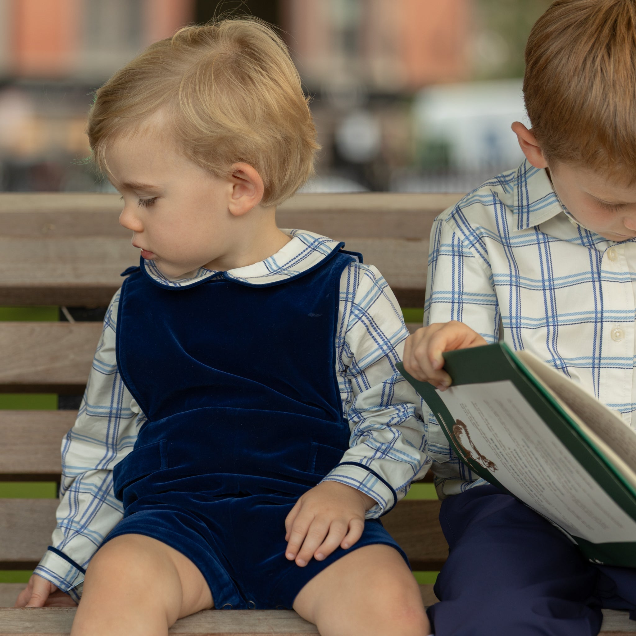 Long Sleeve Henry Peter Pan In Prescott Plaid