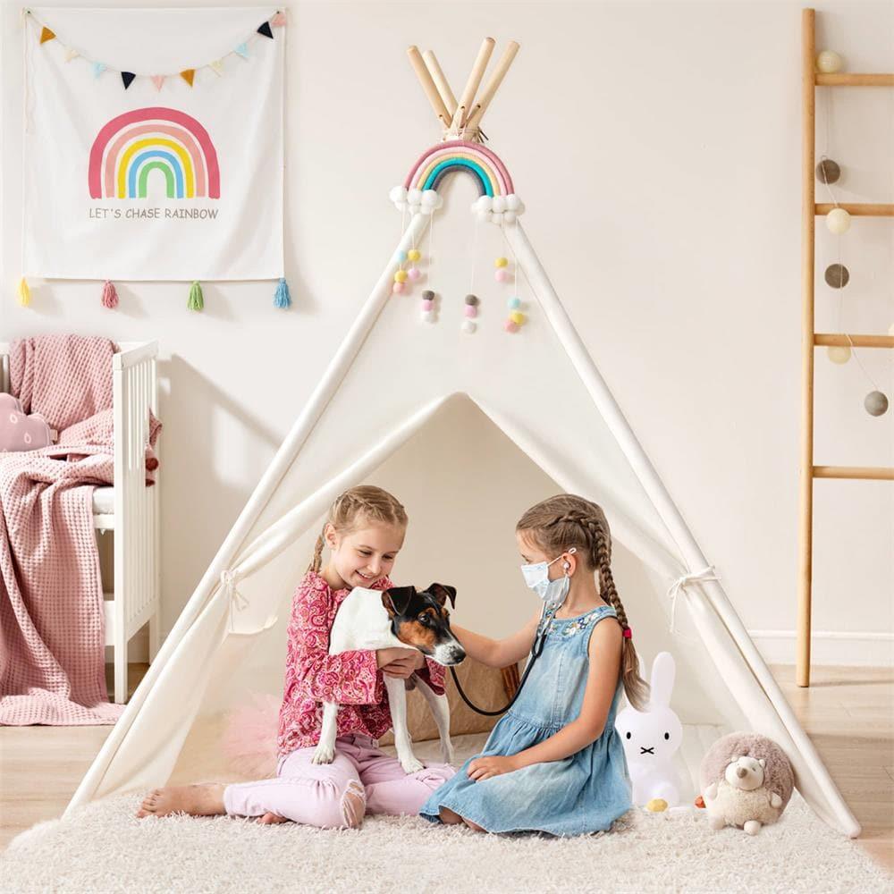 Tiny Land® Teepee Tent For Kids With Mat – Indoor Play Tent With Floor Mat