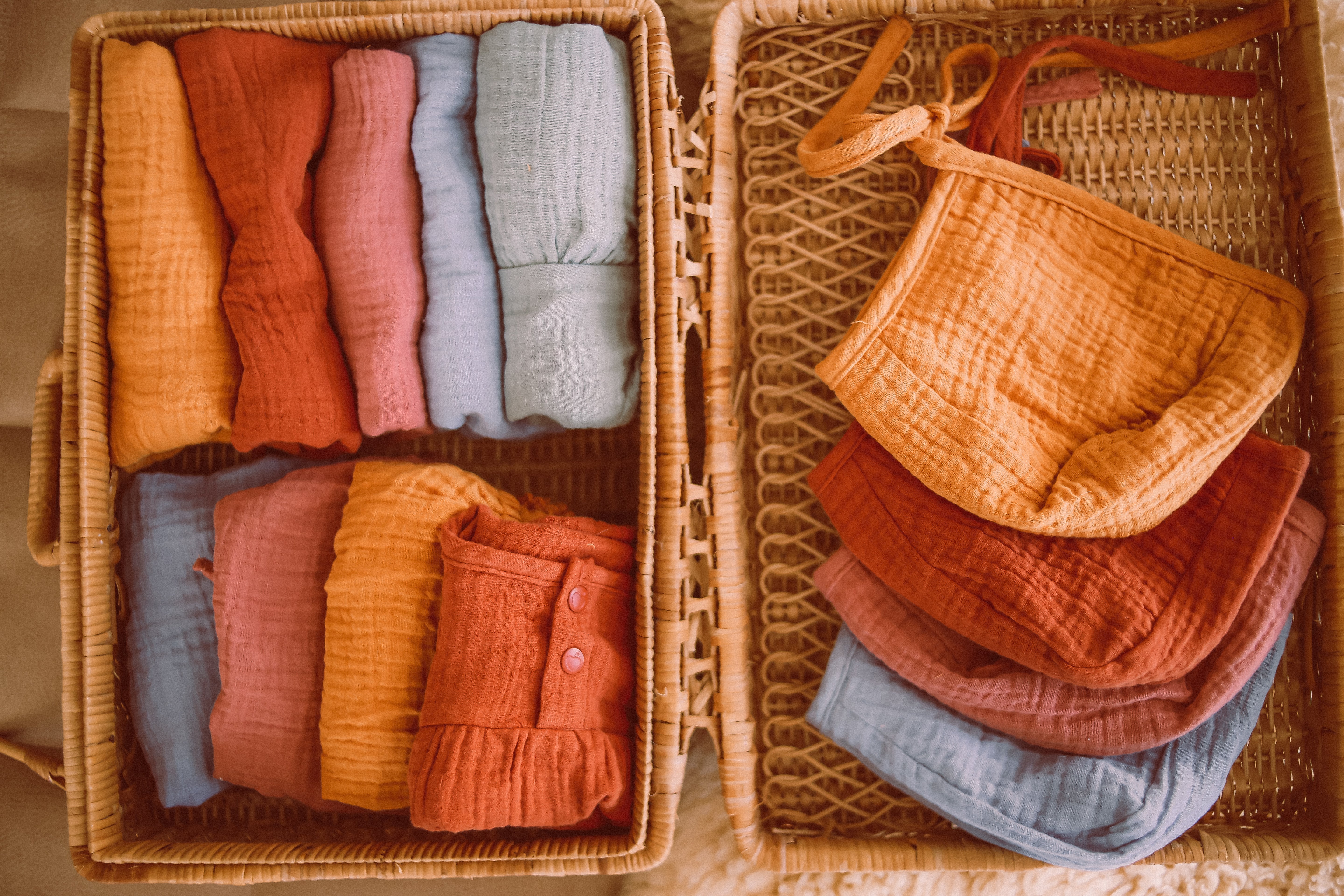 Muslin Bonnet - Rust