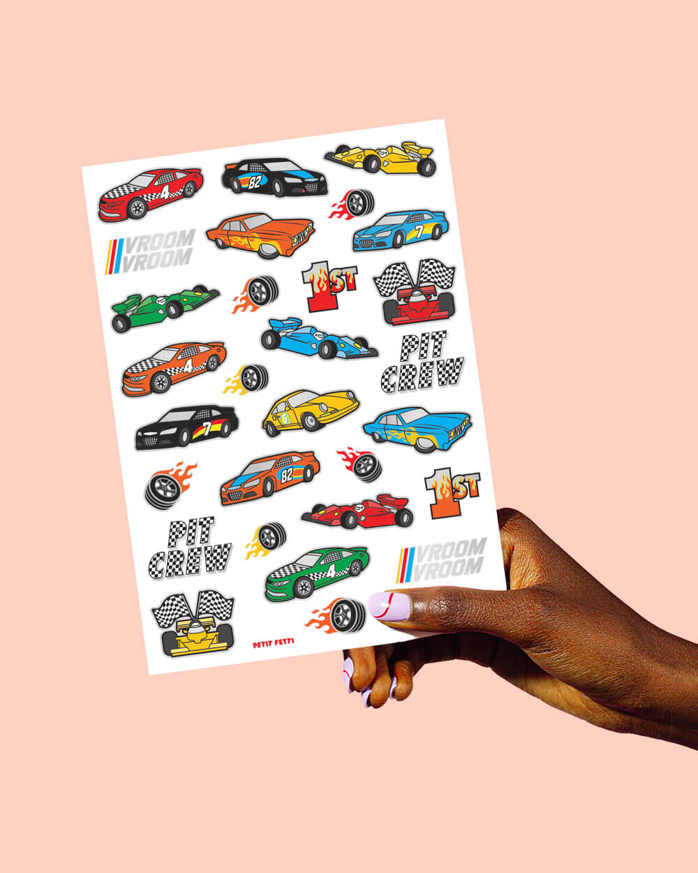 Racecar Tats - 46 Foil Temporary Tattoos