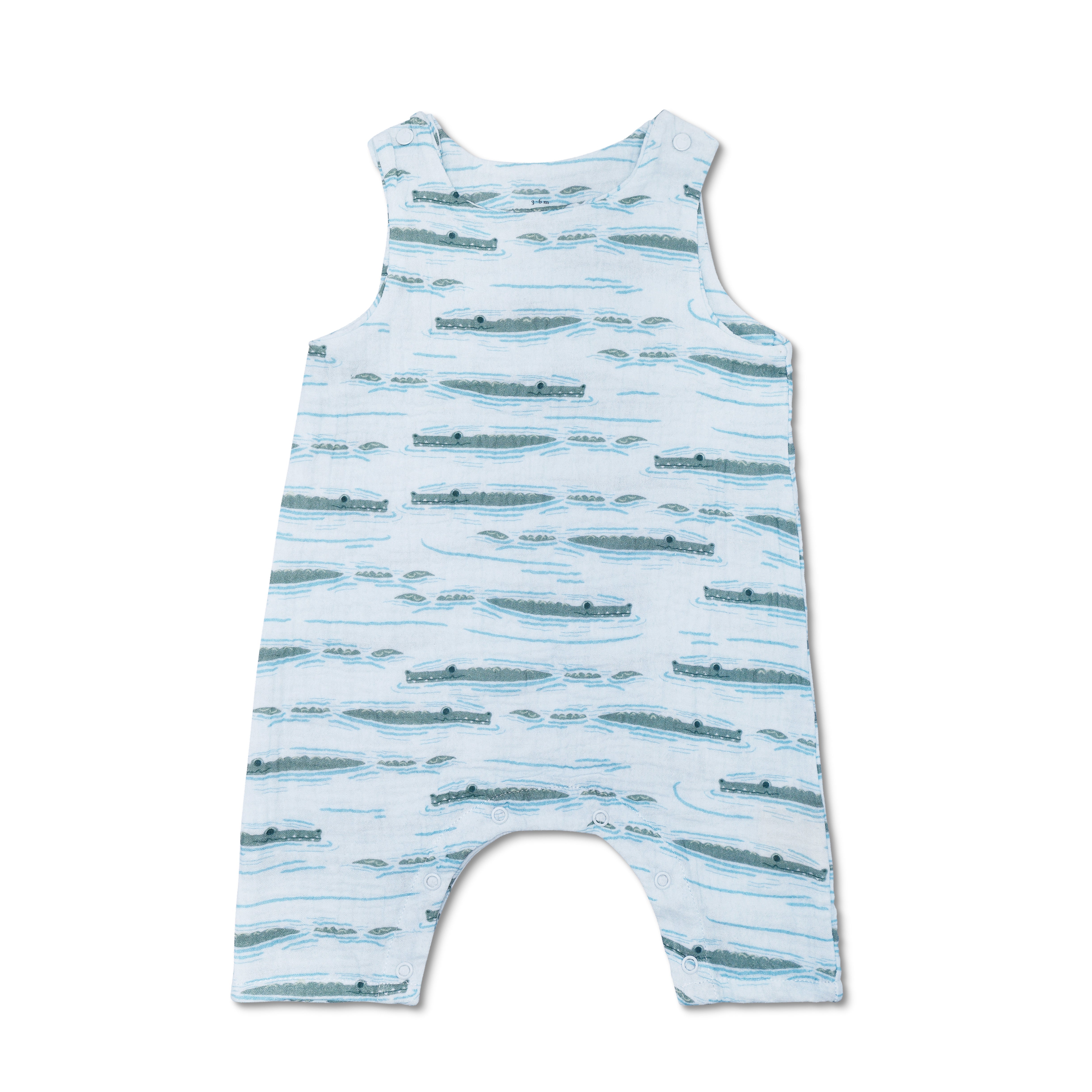 Muslin Snap Jumpsuit - Alligator Isle