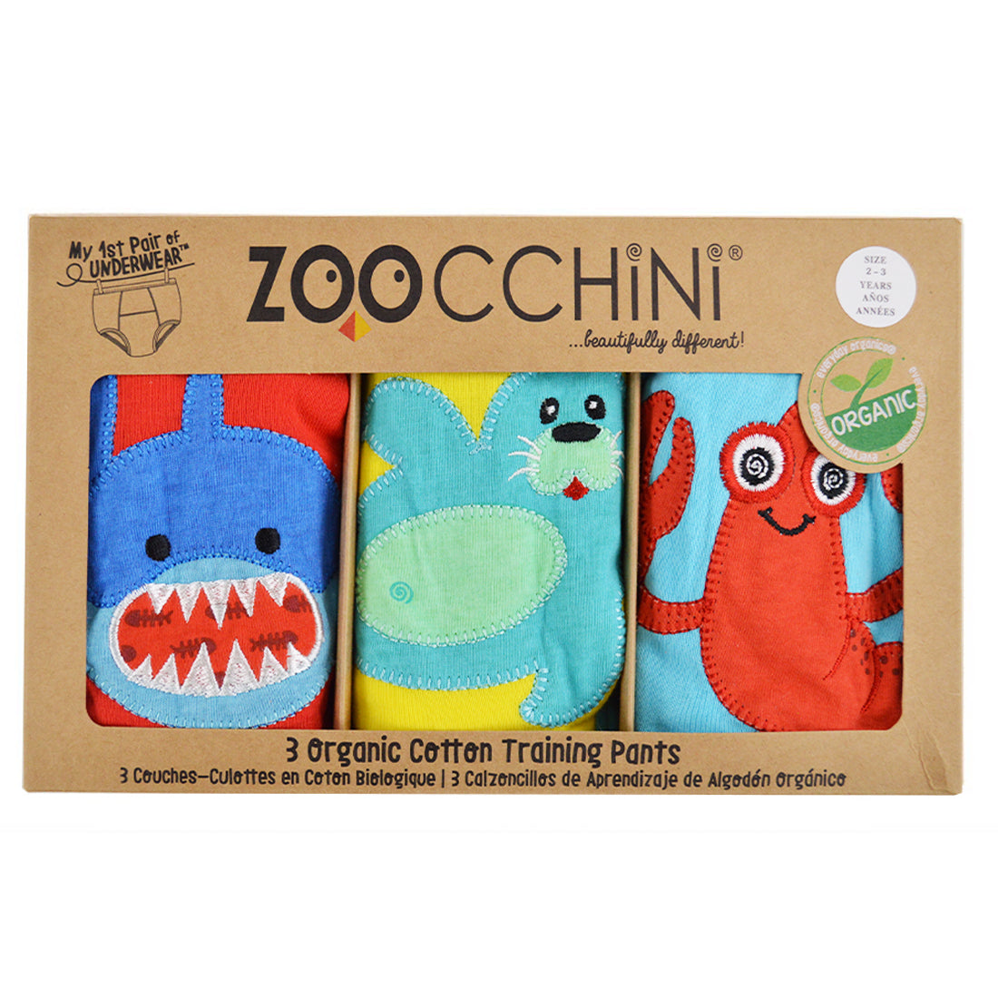 Toddler Organic Potty Training Pants (3-pk) - Ocean Pals