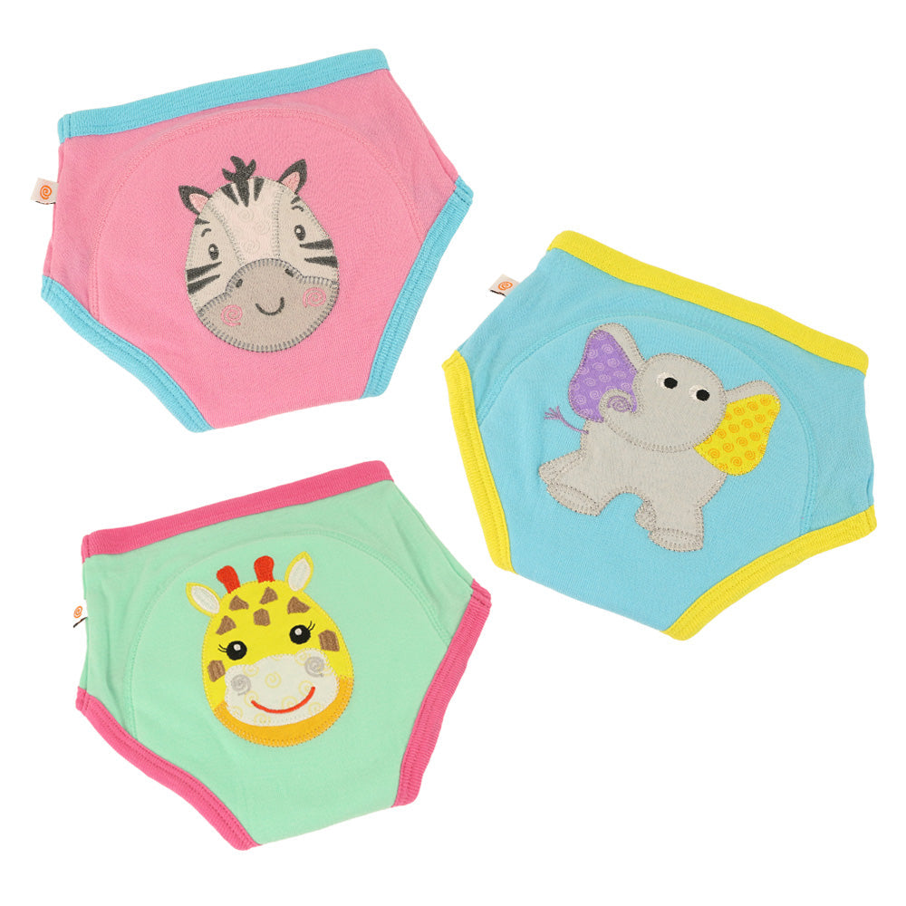 Toddler Organic Potty Training Pants (3-pk) - Zoo Friends **pre-order (orders Will Ship In Full Early March '25)**