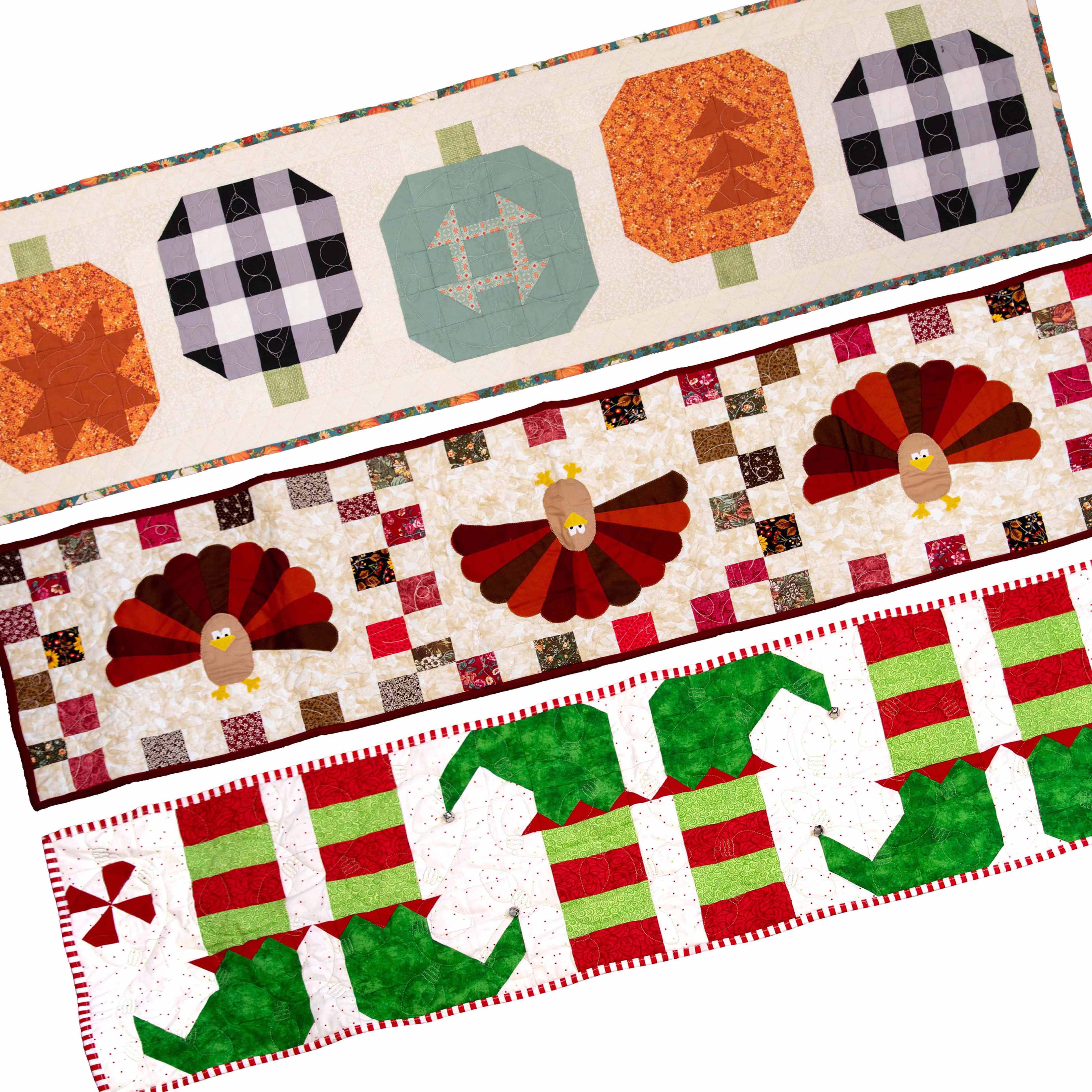 Holiday Quilted Table Runner Kit Bundle