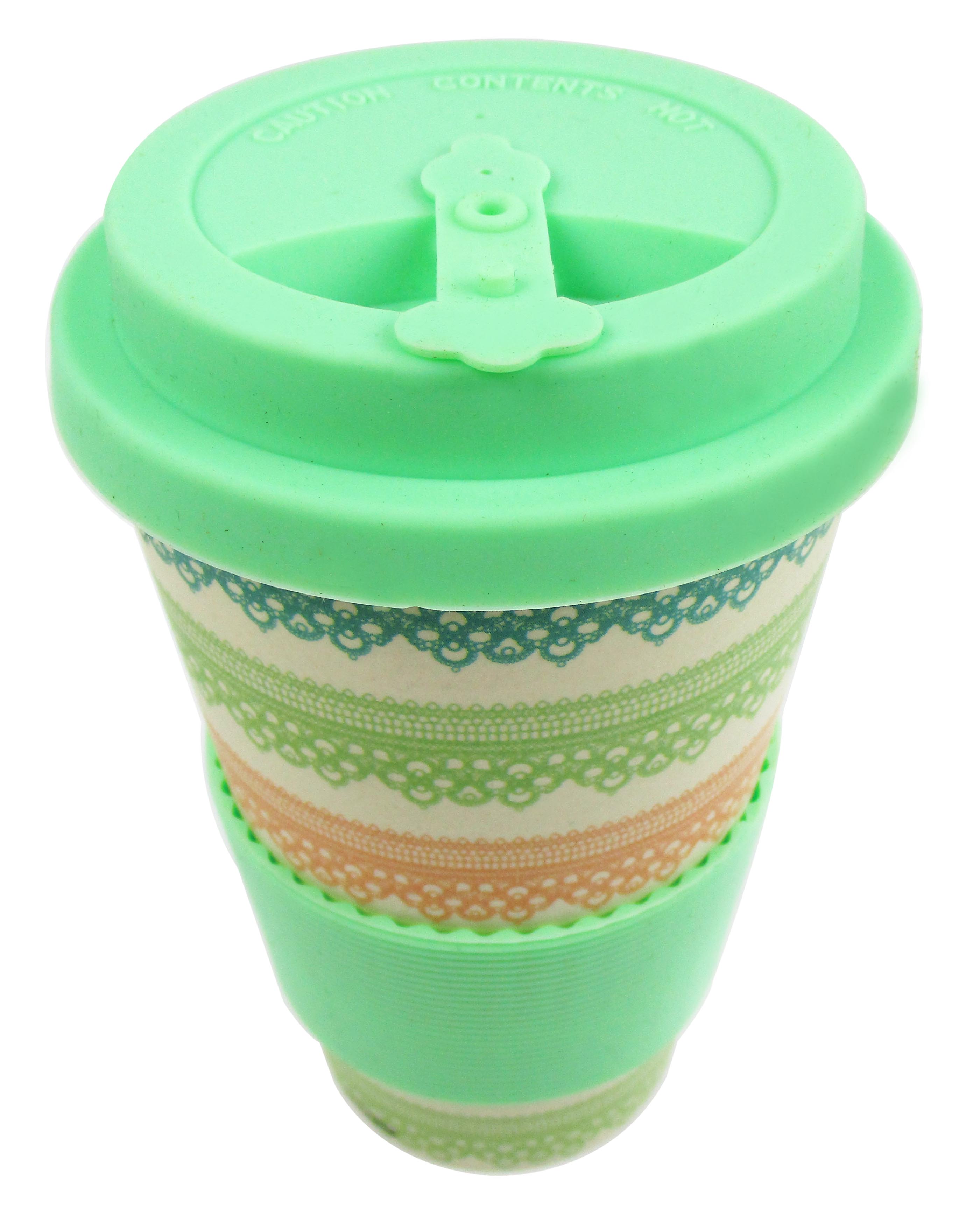 Eco-friendly Reusable Plant Fiber Travel Mug With Lace Design