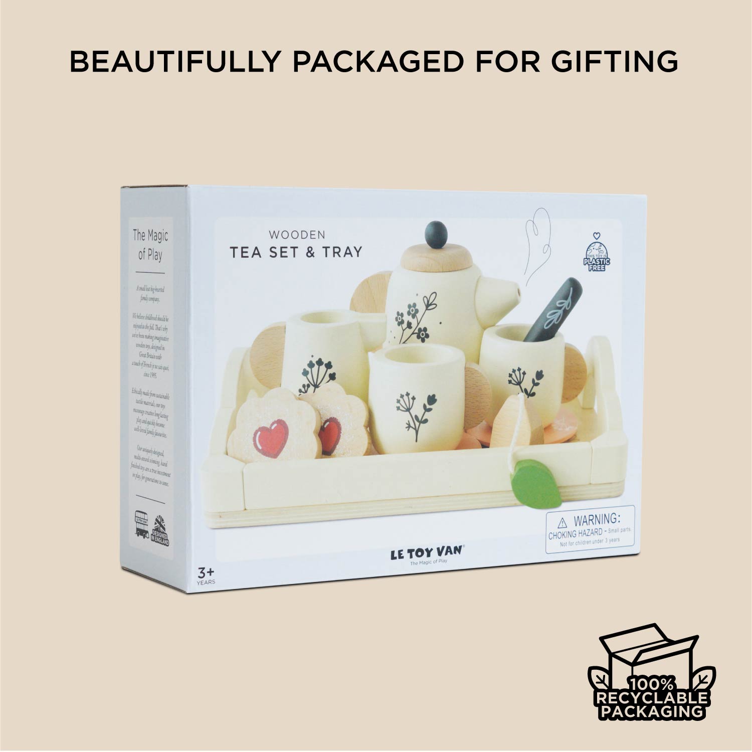 Wooden Tea Set & Tray