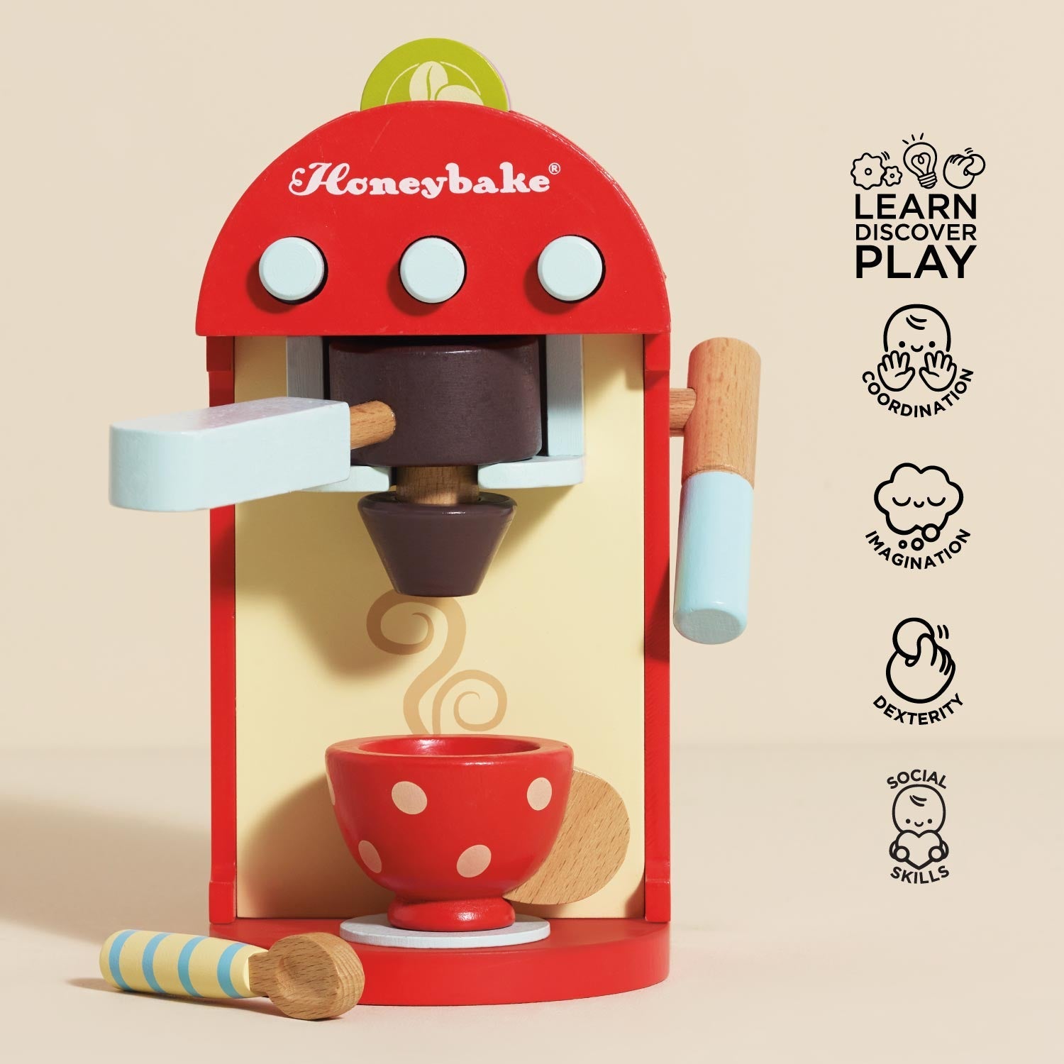 Wooden Toy Coffee Machine & Cup
