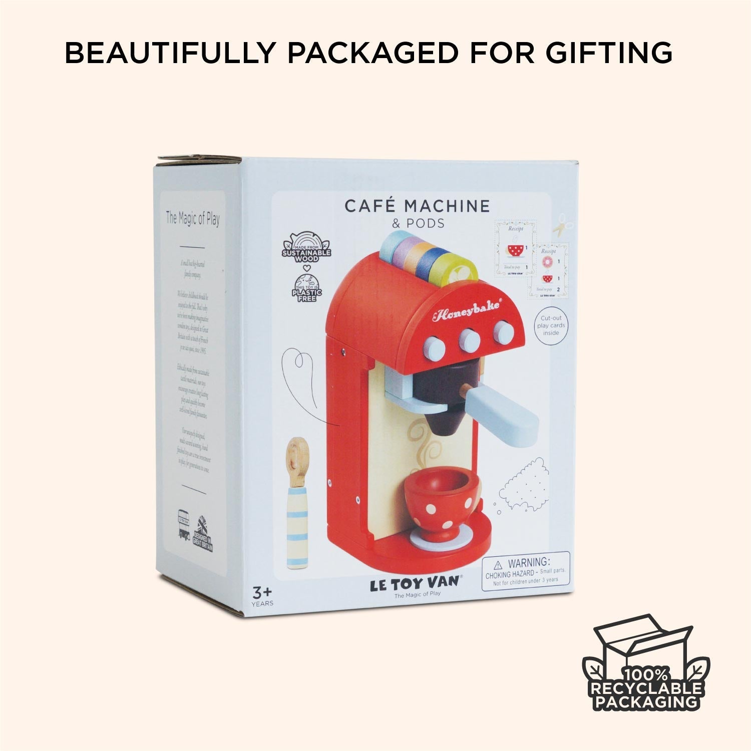 Wooden Toy Coffee Machine & Cup